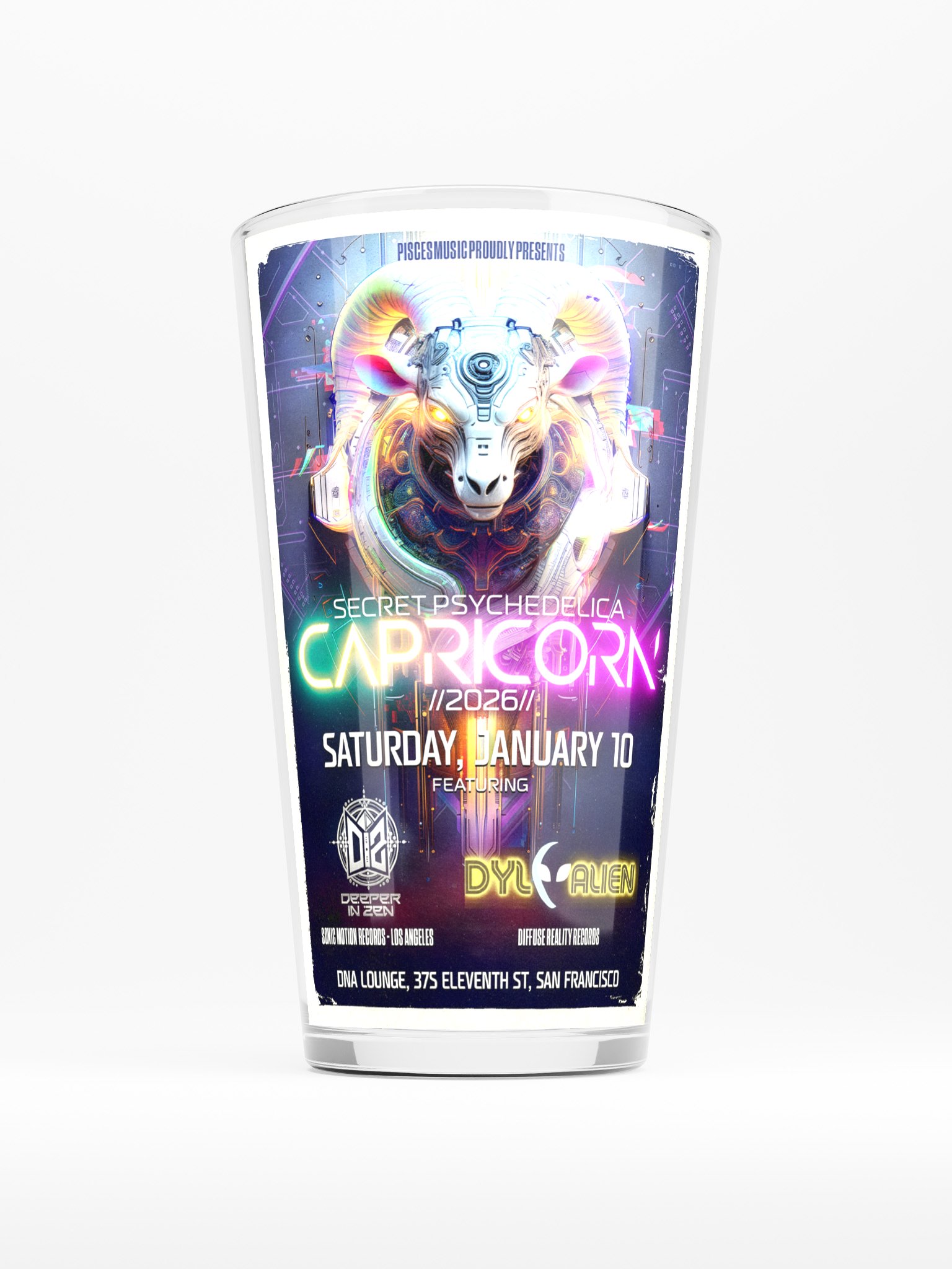 Capricorn 2026 Shaker Pint Glass product image (1)