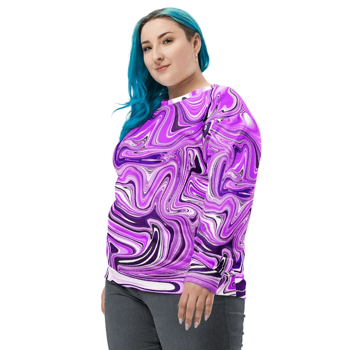 Sweatshirt - Purple Digital Fluid Art product image (1)