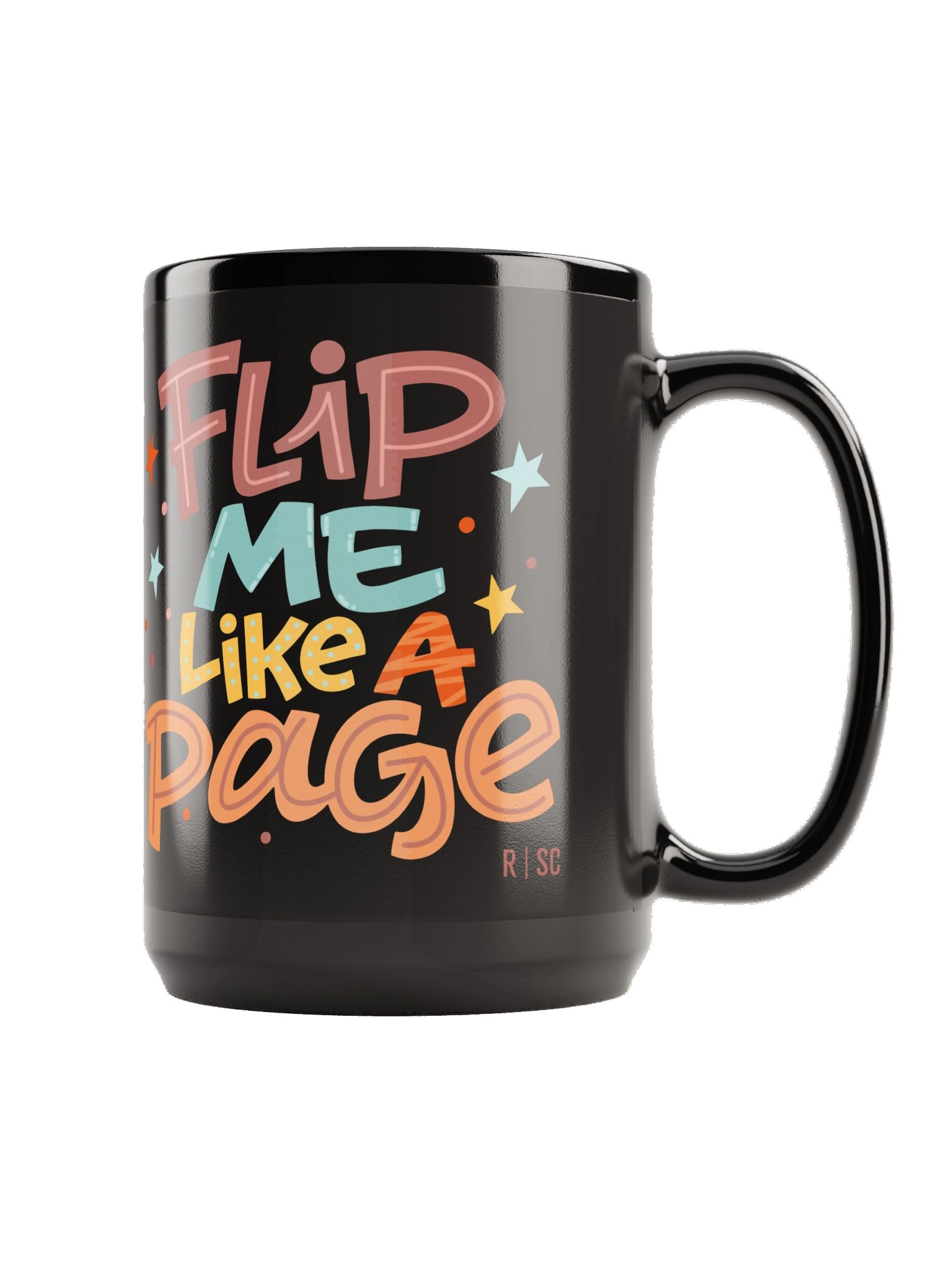 Flip Me Like a Page Black Mug product image (3)