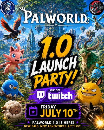 🚨 **PALWORLD 1.0 IS ALMOST HERE!** 🚨

@brigamesau and I are beyond excited for the **Palworld 1.0** launch on **Friday, 10 Ju...