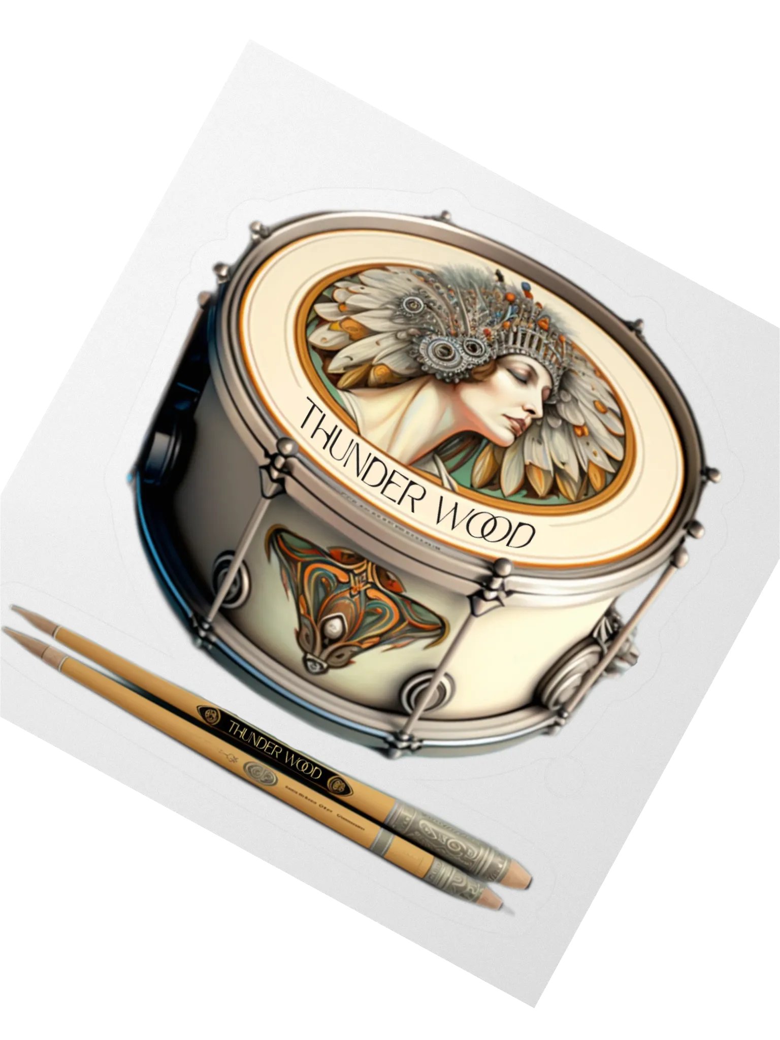 Thunder Wood Drummer Stickers product image (2)