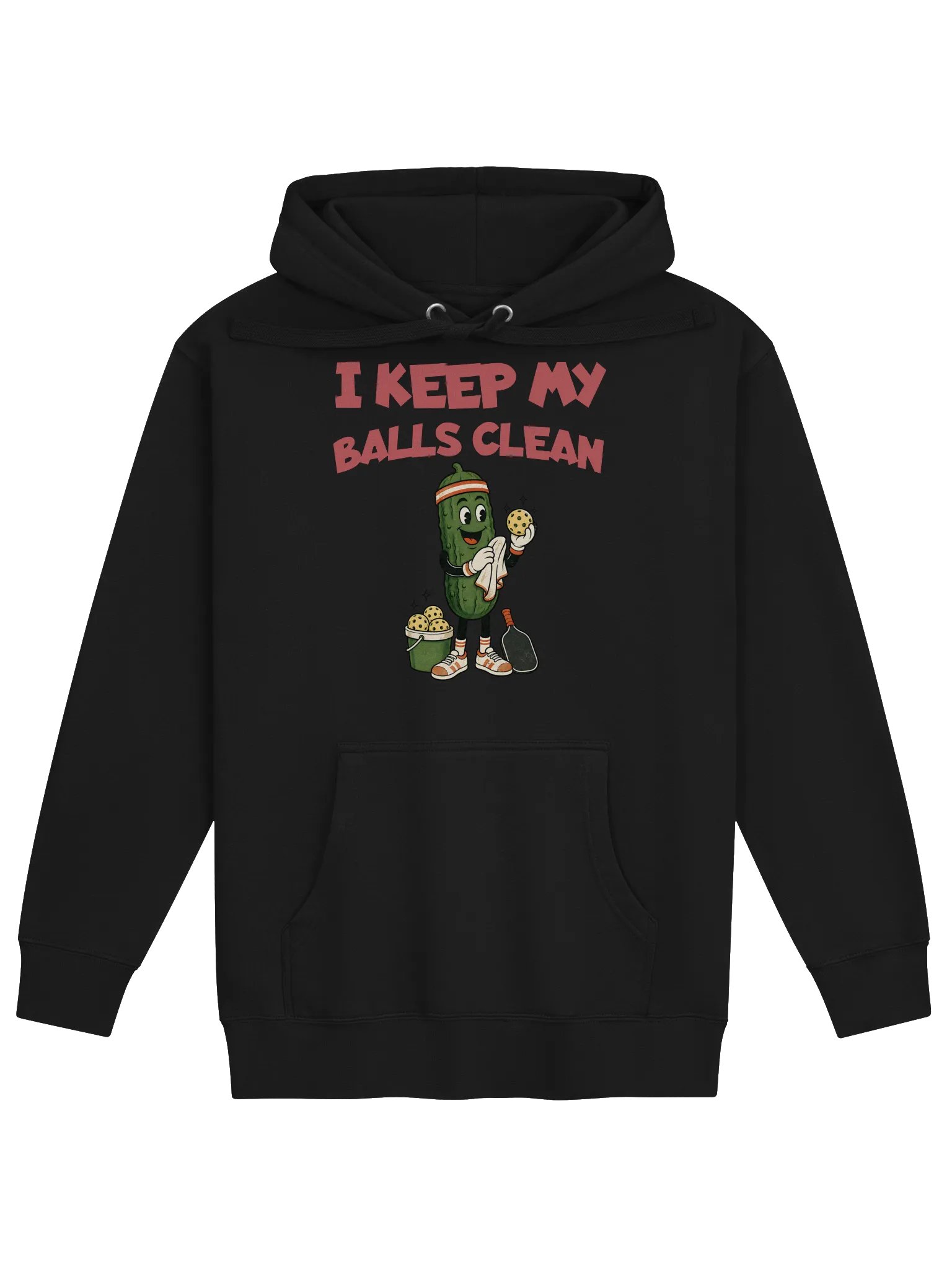 I Keep My Balls Clean Funny Pickleball Hoodie – Gift for Pickleball Enthusiasts product image (1)