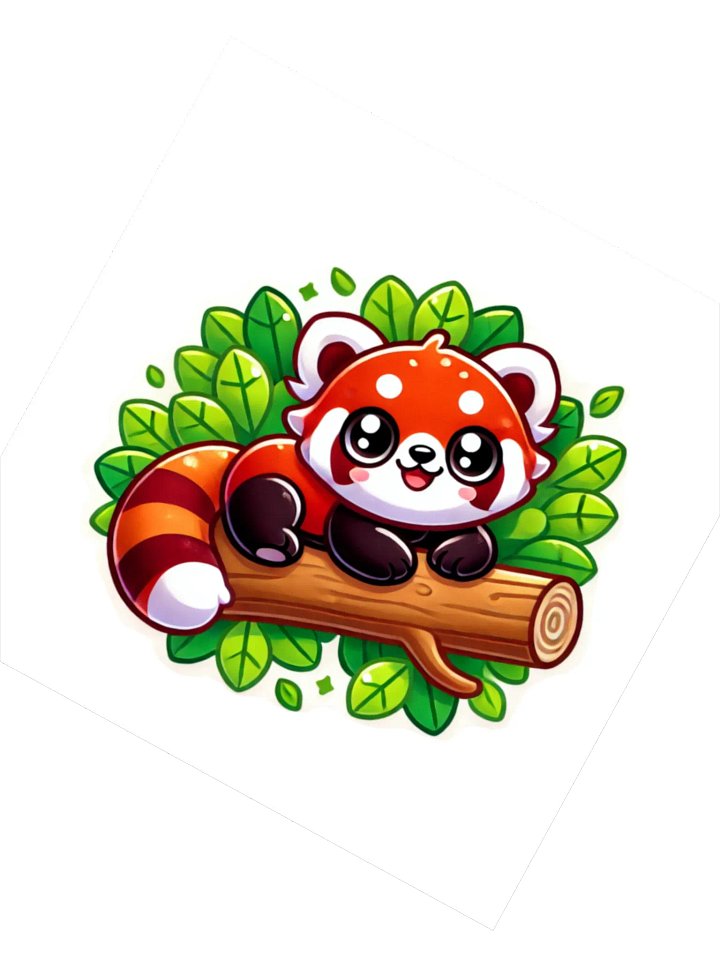 Adorable Cheerful Red Baby Panda Kiss Cut Stickers. product image (2)