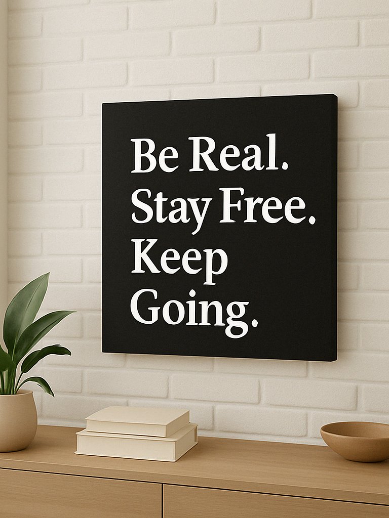 Keep Going – Be Real Canvas Print product image (4)