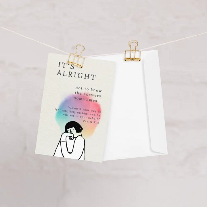 "It's Alright" | Psalm 37:5 Encouragement Greeting Card product image (1)