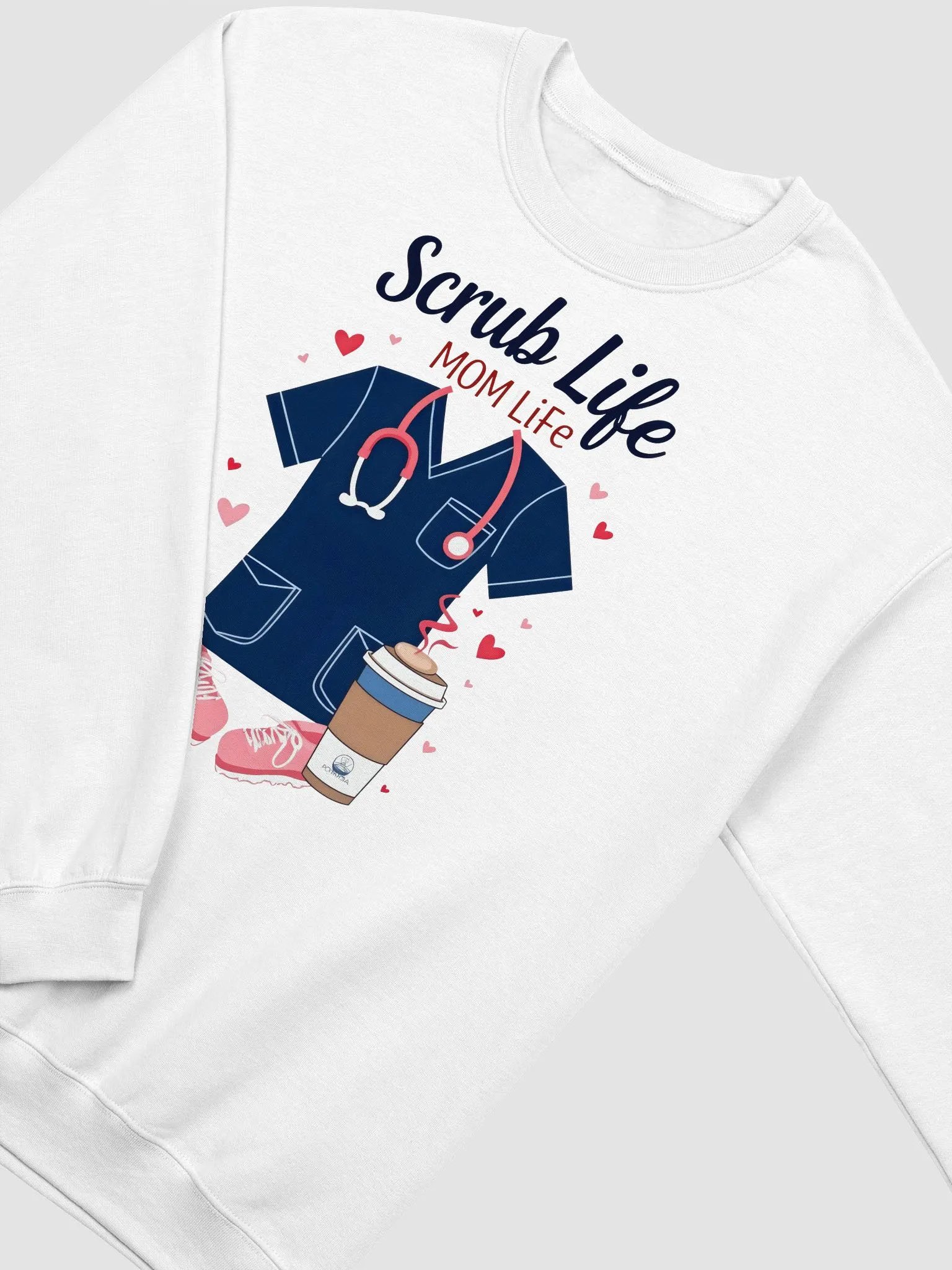 Mom Life Scrub Life Crewneck Sweatshirt product image (9)