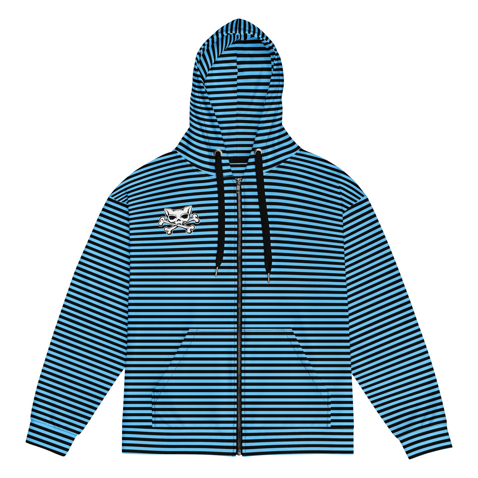 Blaque and Blue Stripped Hoodie product image (1)