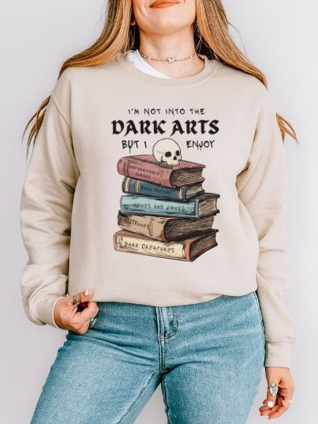 Dark Arts Lover Vintage Minimalist Cozy Fall Sweatshirt product image (9)