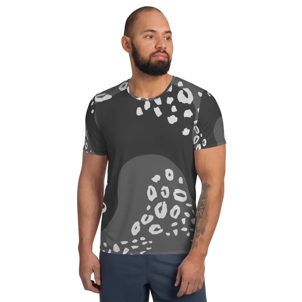 Stylish Grey Animal Print Athletic Tee product image (1)