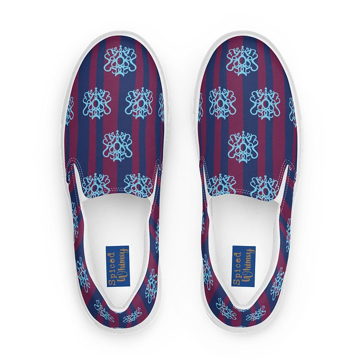 Navy Flirty Academic Canvas Slip-Ons product image (1)