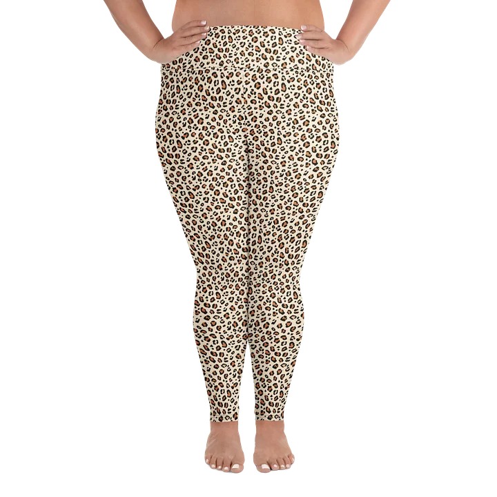 Comfortable Plus Size Leggings Brown Leopard Print product image (1)