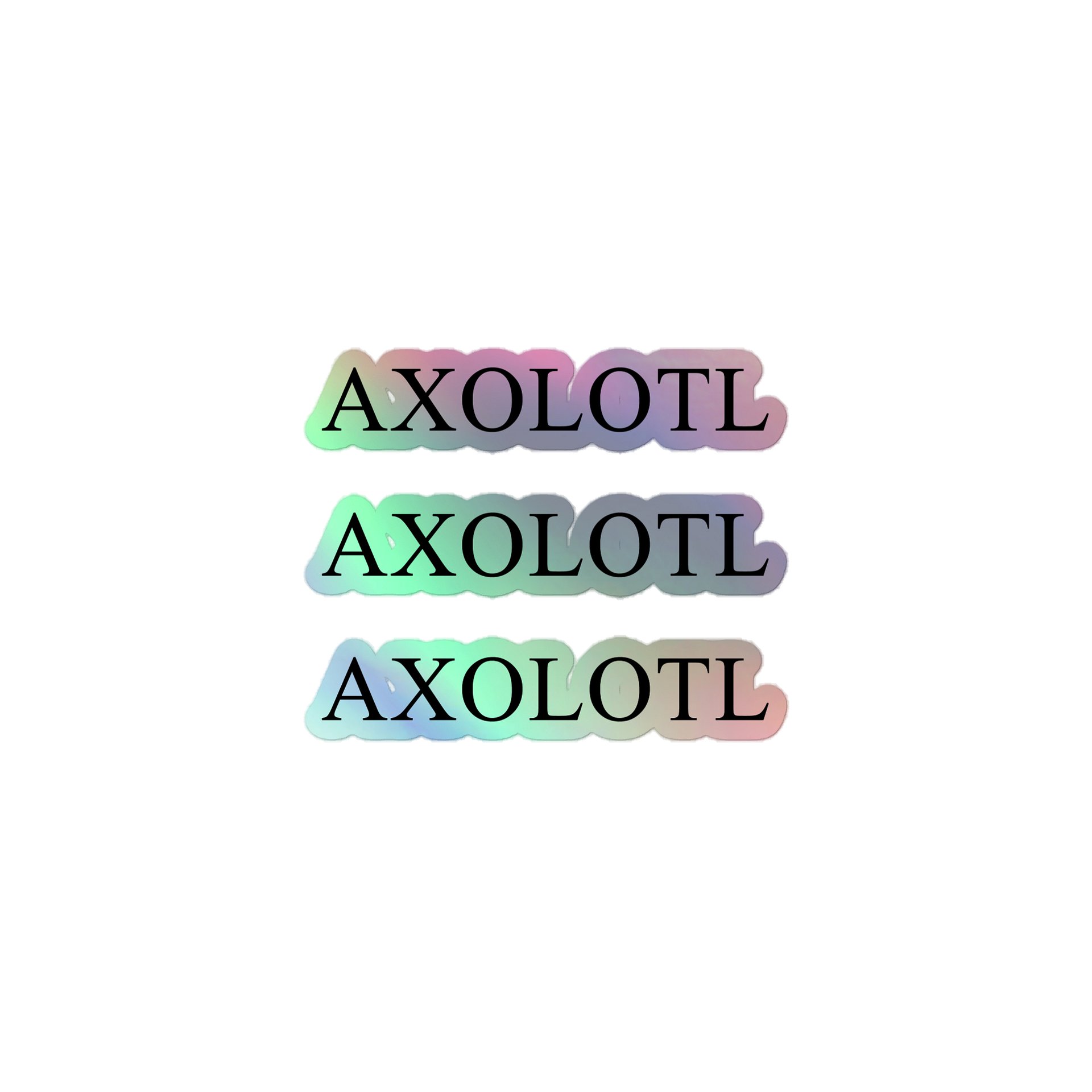 "Axolotl" Holographic Sticker Sheet product image (1)
