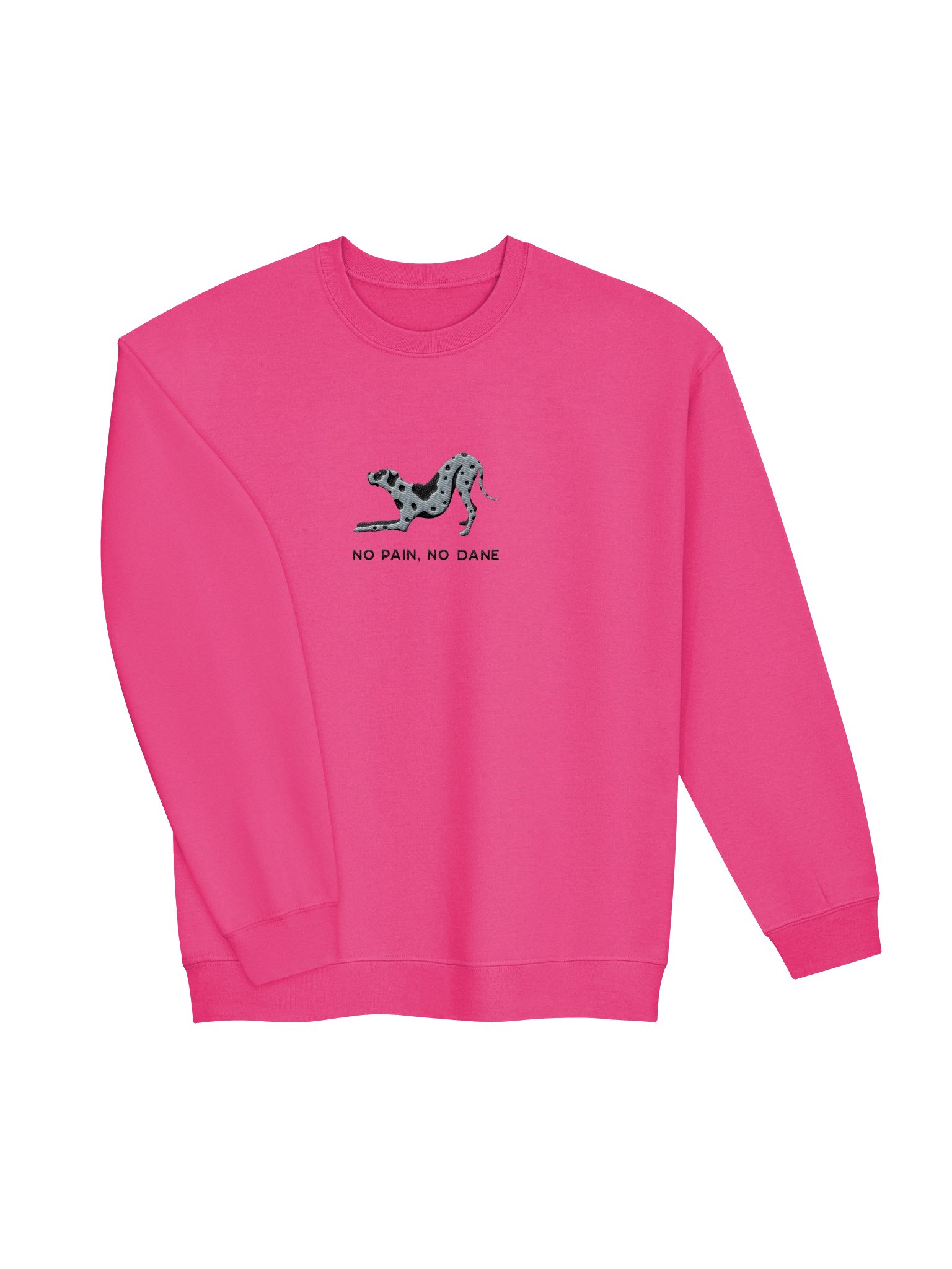 No Pain, No Dane Sweatshirt (Embroidered) of a Great Dane(Blue Merle) product image (19)