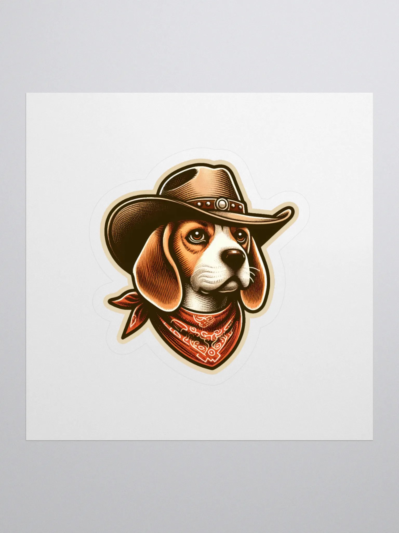 Cowboy Beagle - Sticker product image (1)