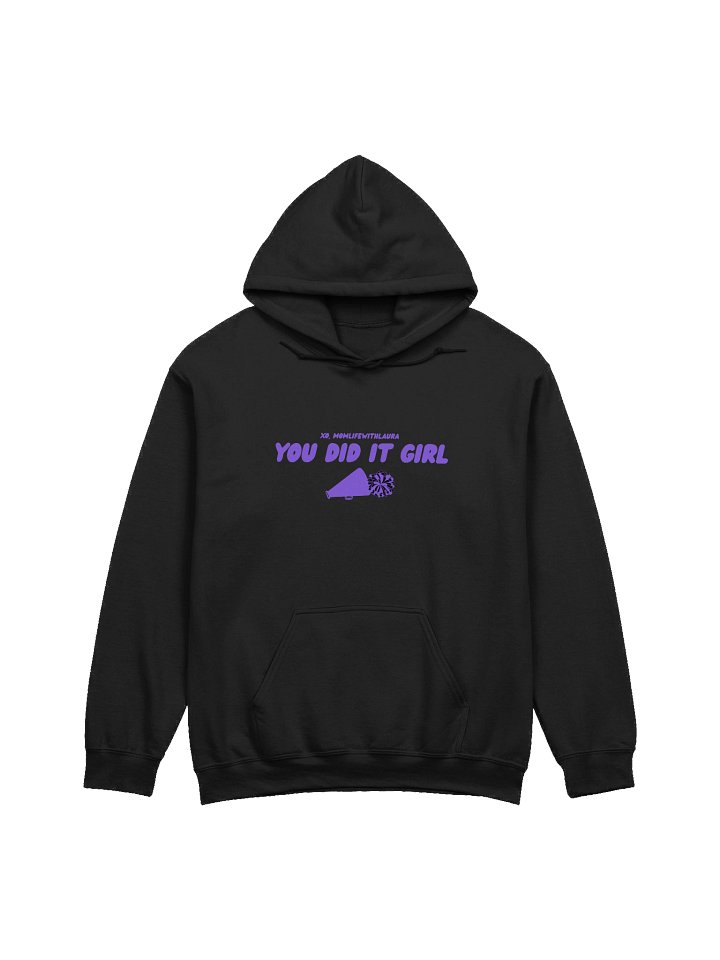 You Did it Girl Cheer Hoodie - Black/Purple product image (1)