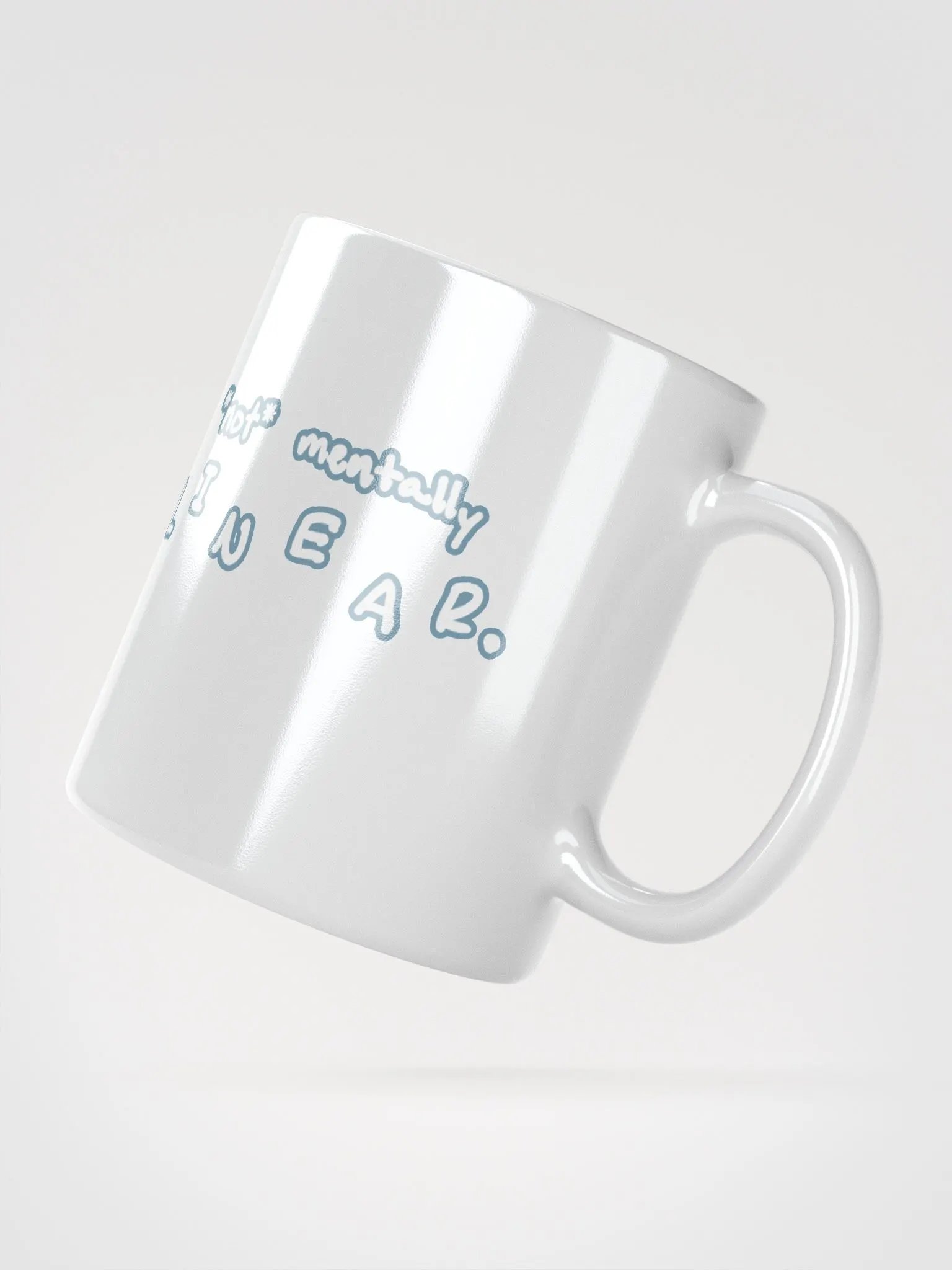 *not* mentally linear (lined design, #709AAF) glossy white mug product image (3)