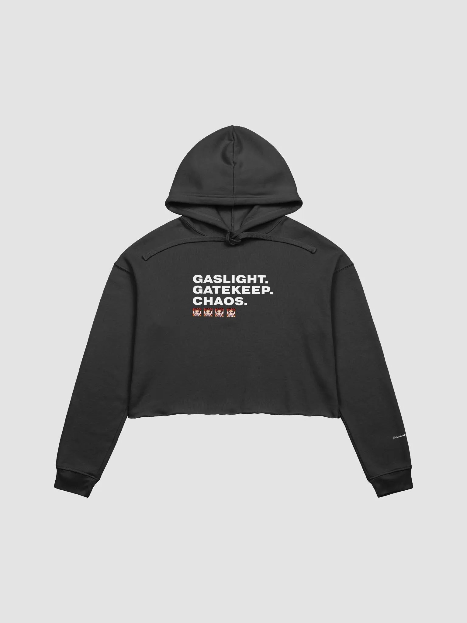 Gaslight. Gatekeep. Chaos. - Crop Hoodie product image (2)