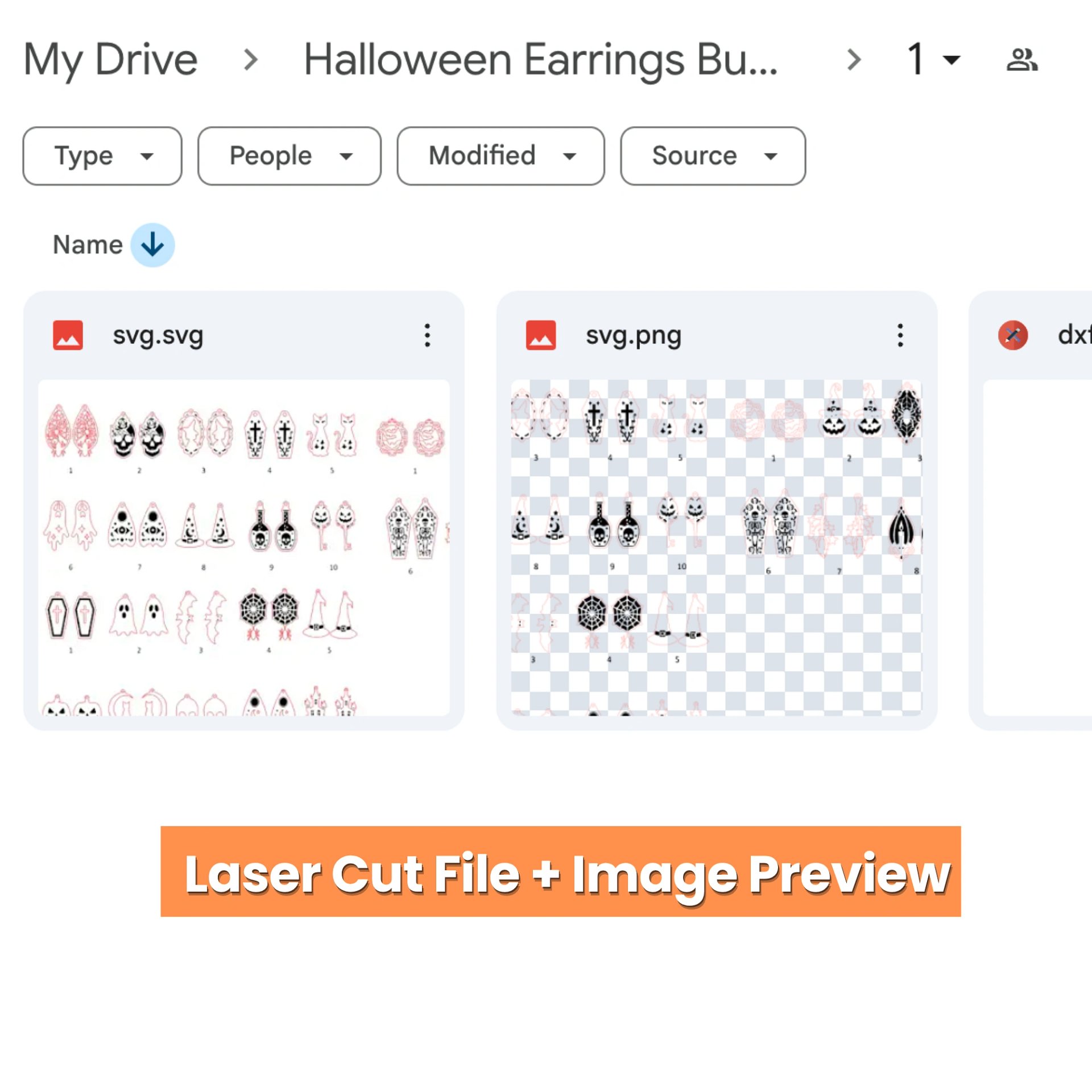 60 Halloween Earrings Laser Cut Bundle | Spooky Jewelry SVG, DXF, PNG & PDF Files product image (2)