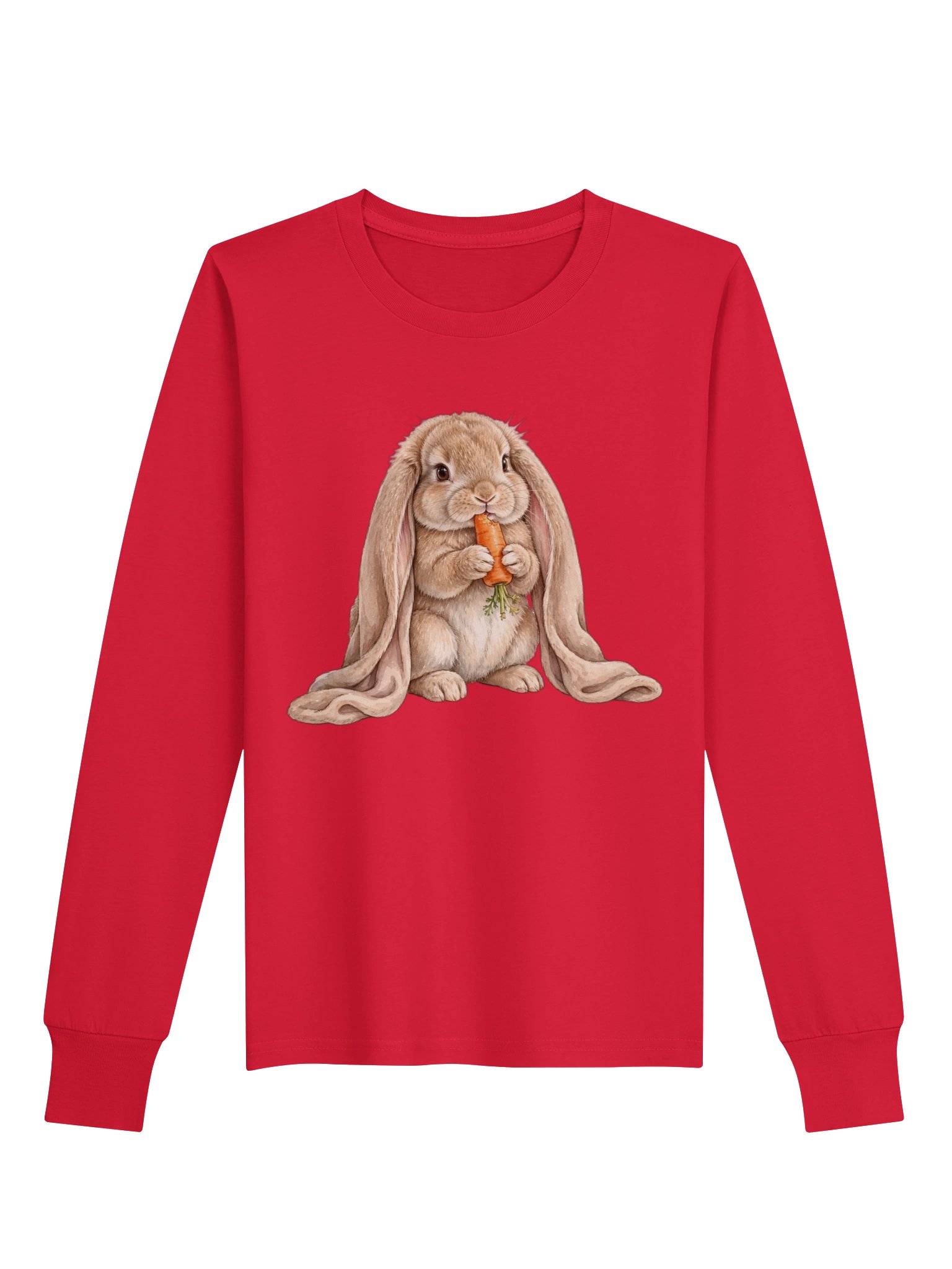 Cute Bunny Carrot Youth Long Sleeve Tee product image (1)