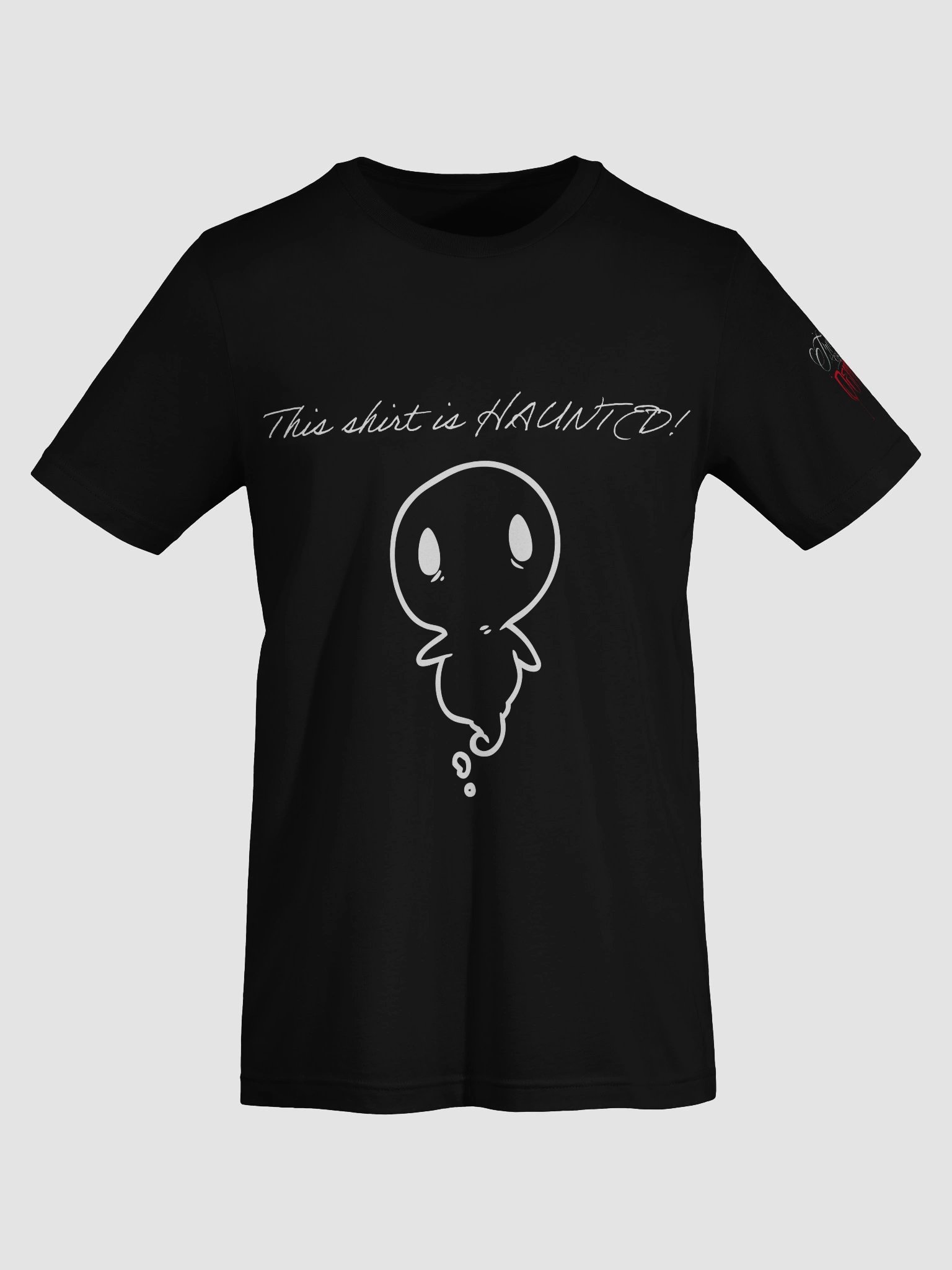 "This Shirt Is Haunted" with Ghostie Black with White Design product image (7)