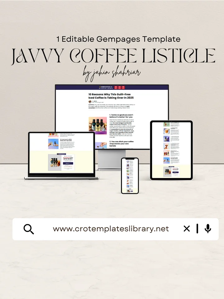 Javvy Coffee 10 Reason Listicle Template product image (1)