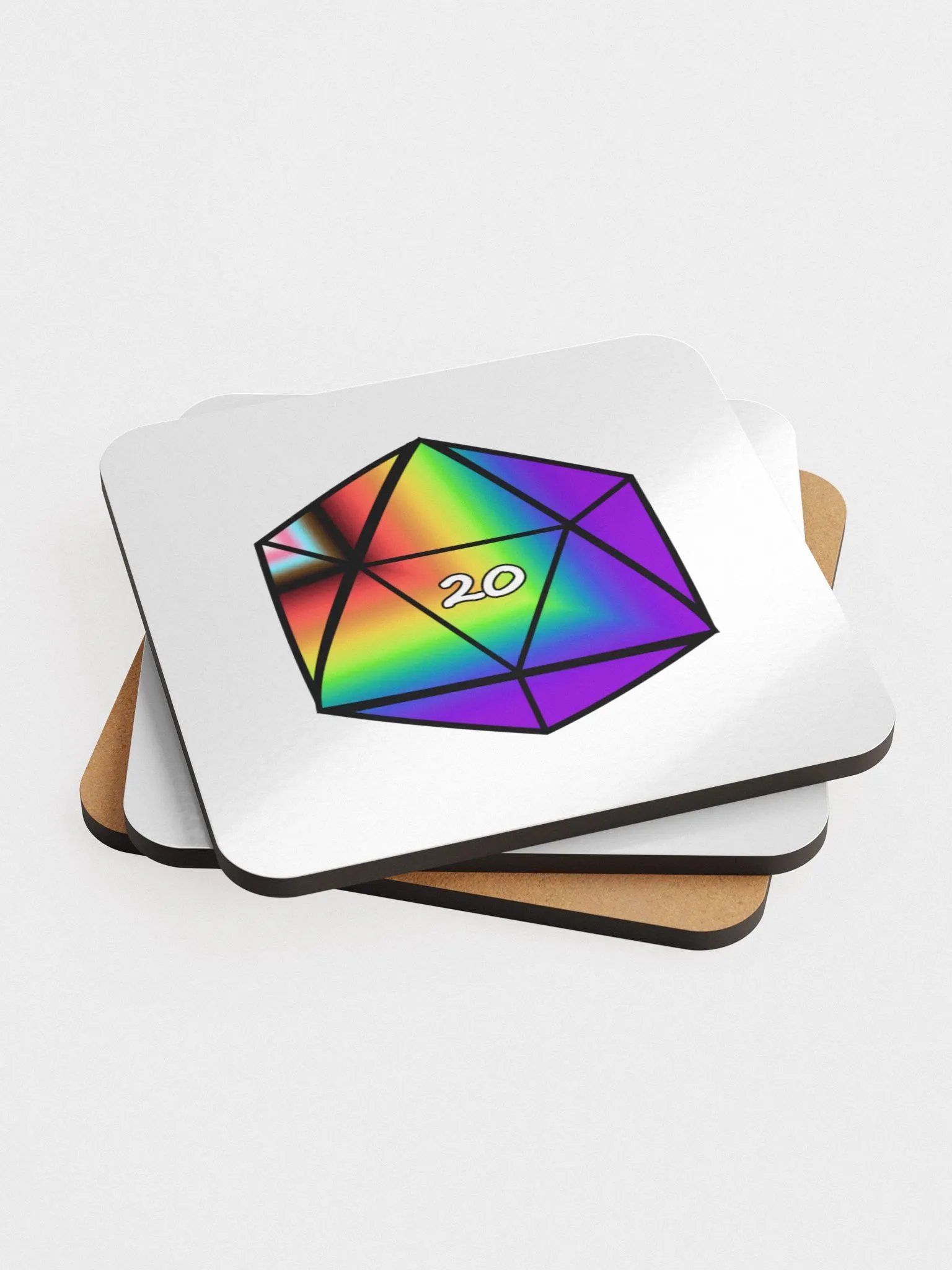 Pride D20 Dice - Coaster product image (3)