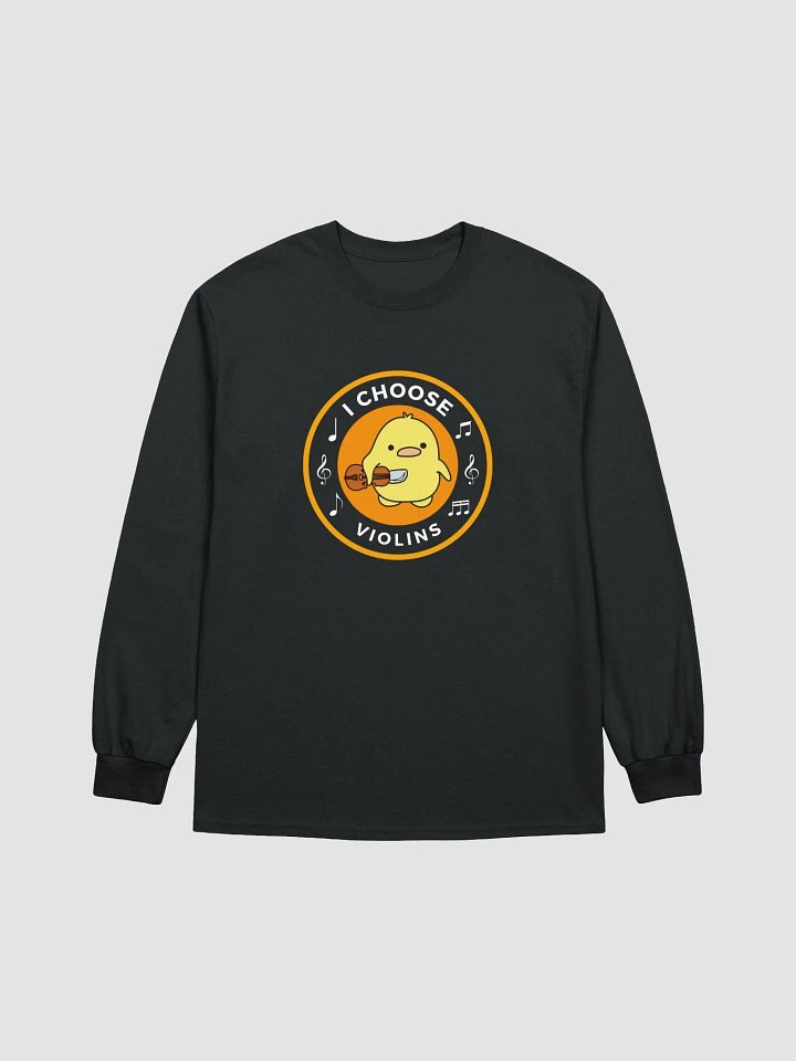 I choose violins Gildan Ultra Cotton Long Sleeve T-Shirt product image (1)