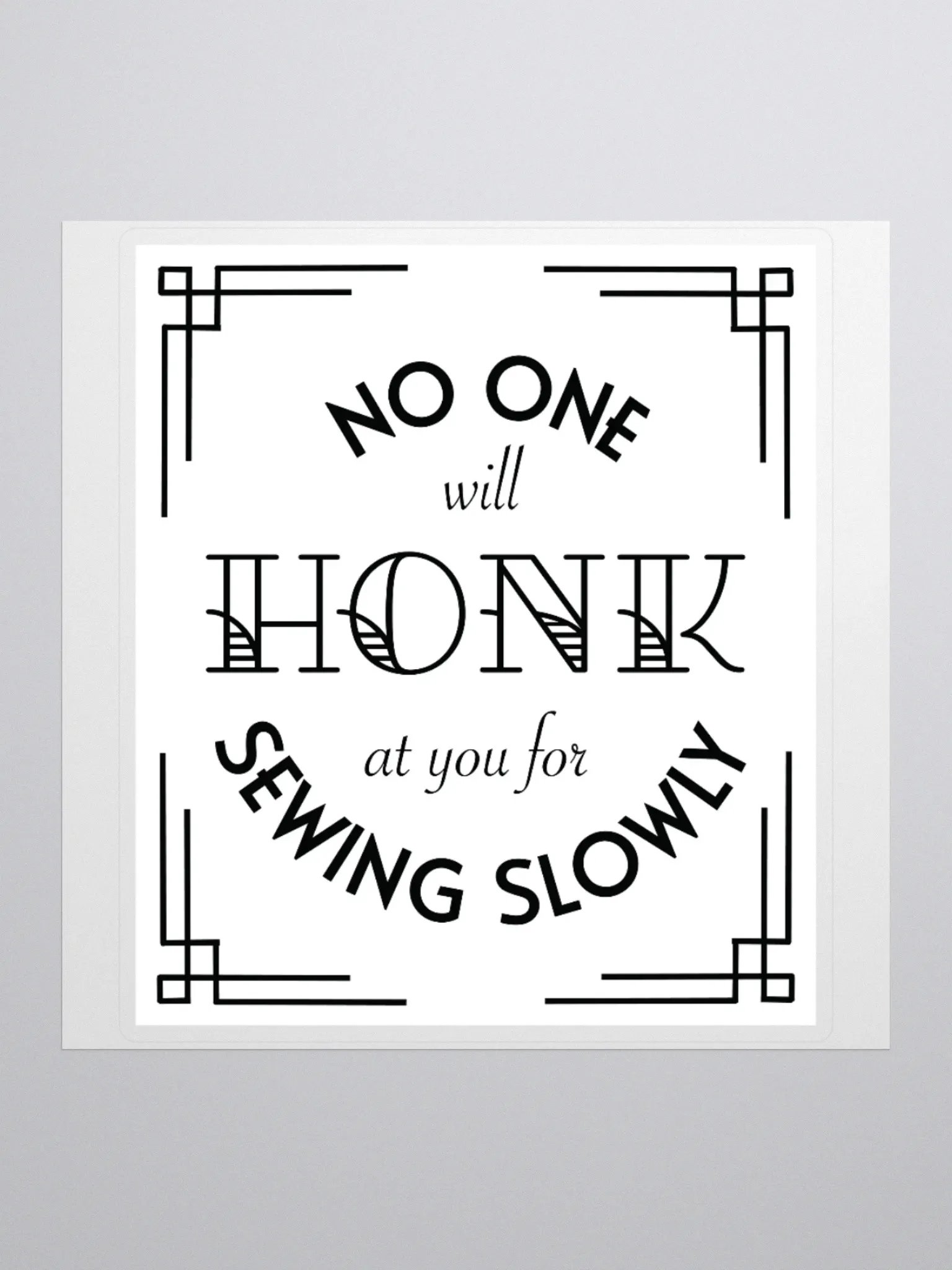 Sew Slowly Art Deco Sticker product image (1)
