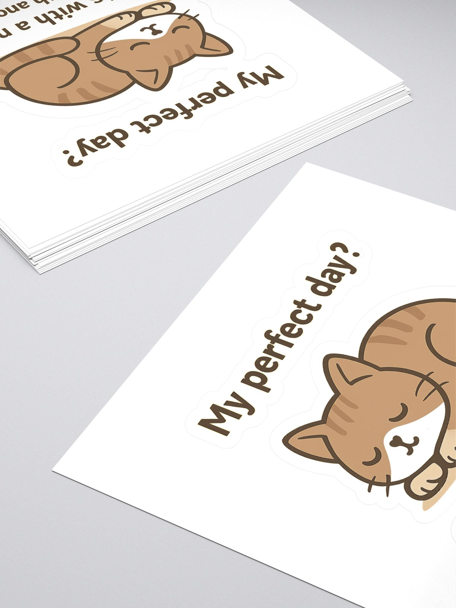 Naptime Cat Kiss Cut Stickers product image (4)