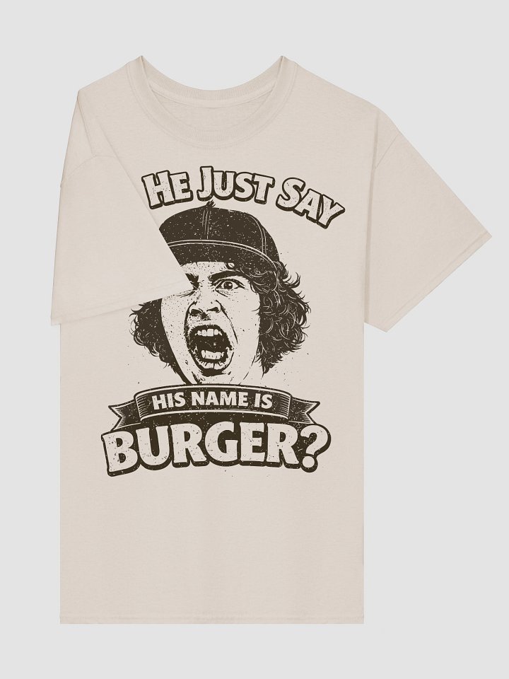 His Name Is Burger Meme Shirt | Just Beyond Evan Burger Trevor Larkin Tee product image (1)
