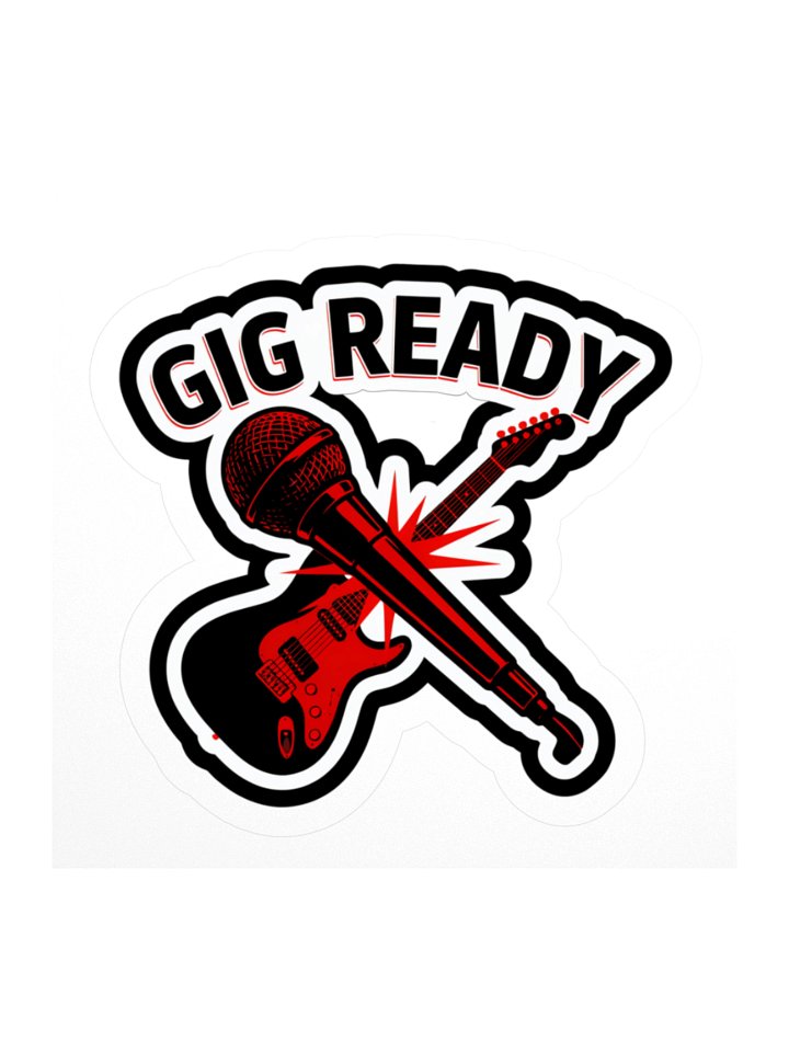 GIG READY Mic & Guitar Kiss Cut Sticker product image (2)