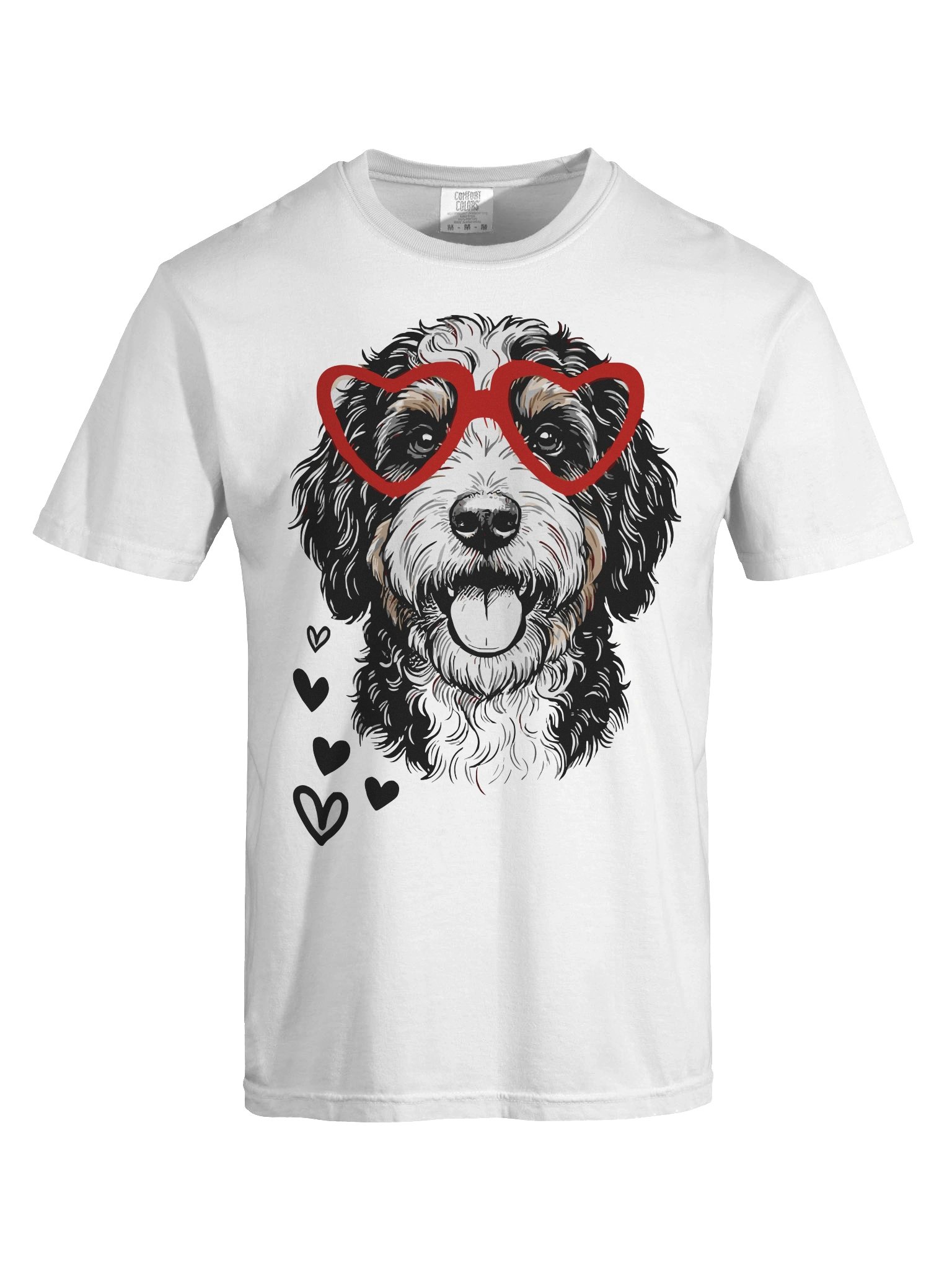 Bernedoodle Heart Glasses Comfort Colors Garment-Dyed Heavyweight T-Shirt product image (7)