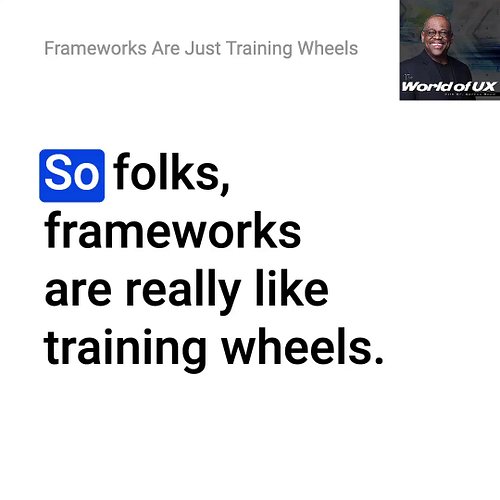 Are processes important? It depends. ;-)

Check out https://www.worldoux.com for the complete episode.