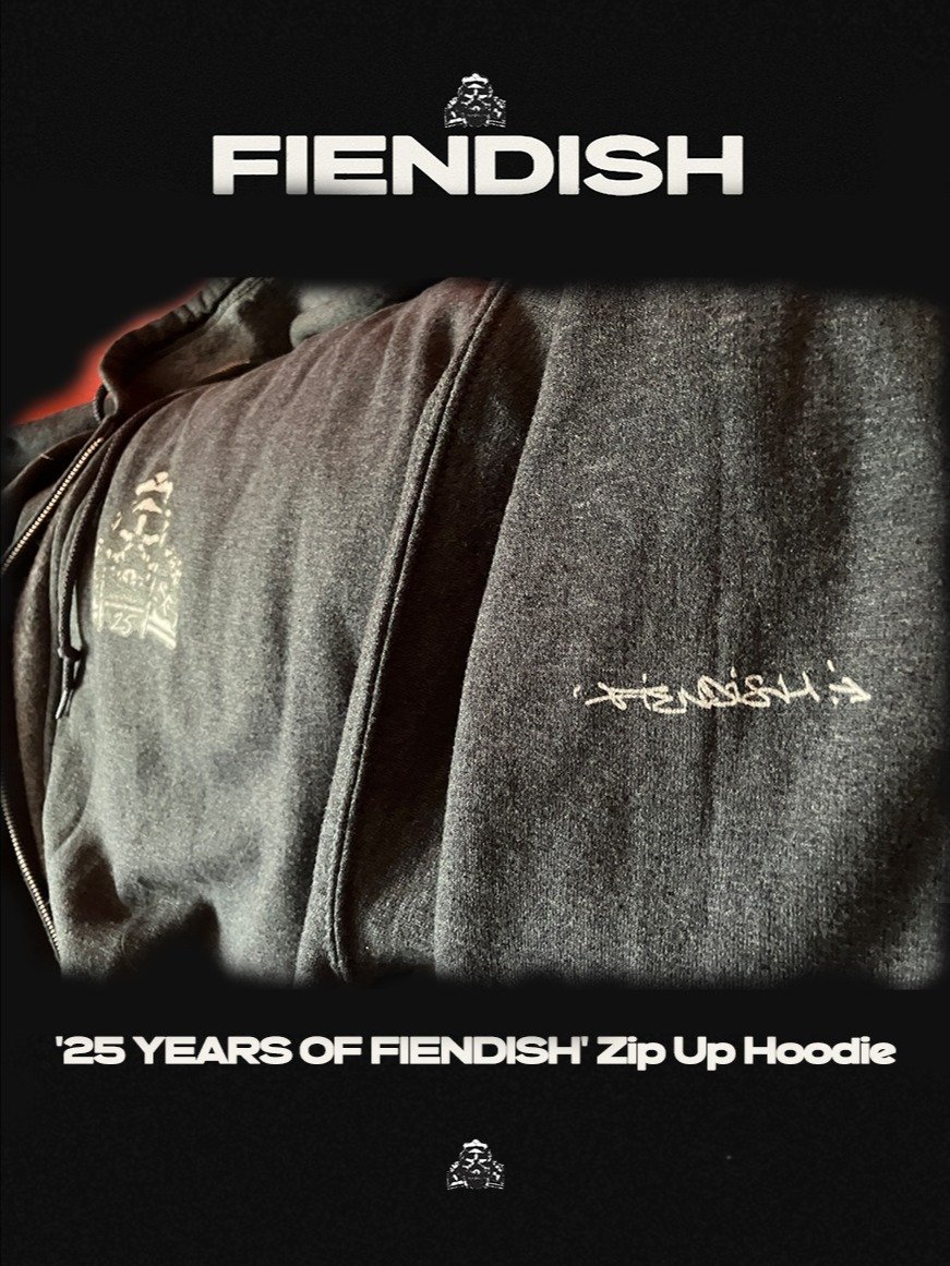 FIENDISH '25 YEARS OF FIENDISH' Zip Up Hoodie product image (4)