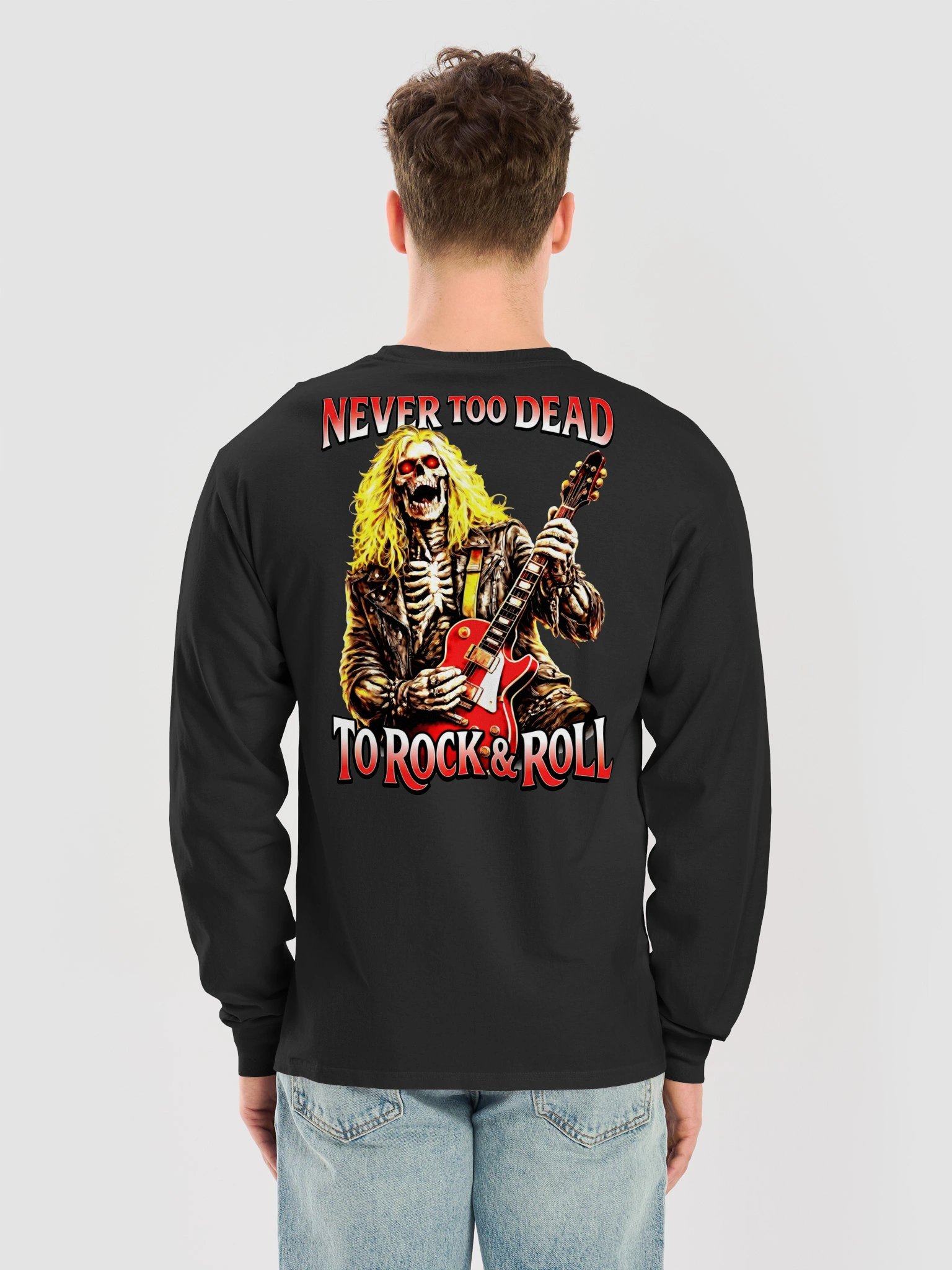 Never Too Dead to Rock & Roll – Back Print Champion Long Sleeve Shirt product image (4)