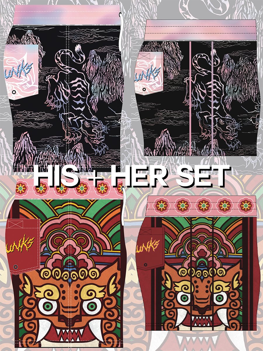 1stSeedVolleyball x alittleoubi Korea Slunks HIS+HER Set product image (1)