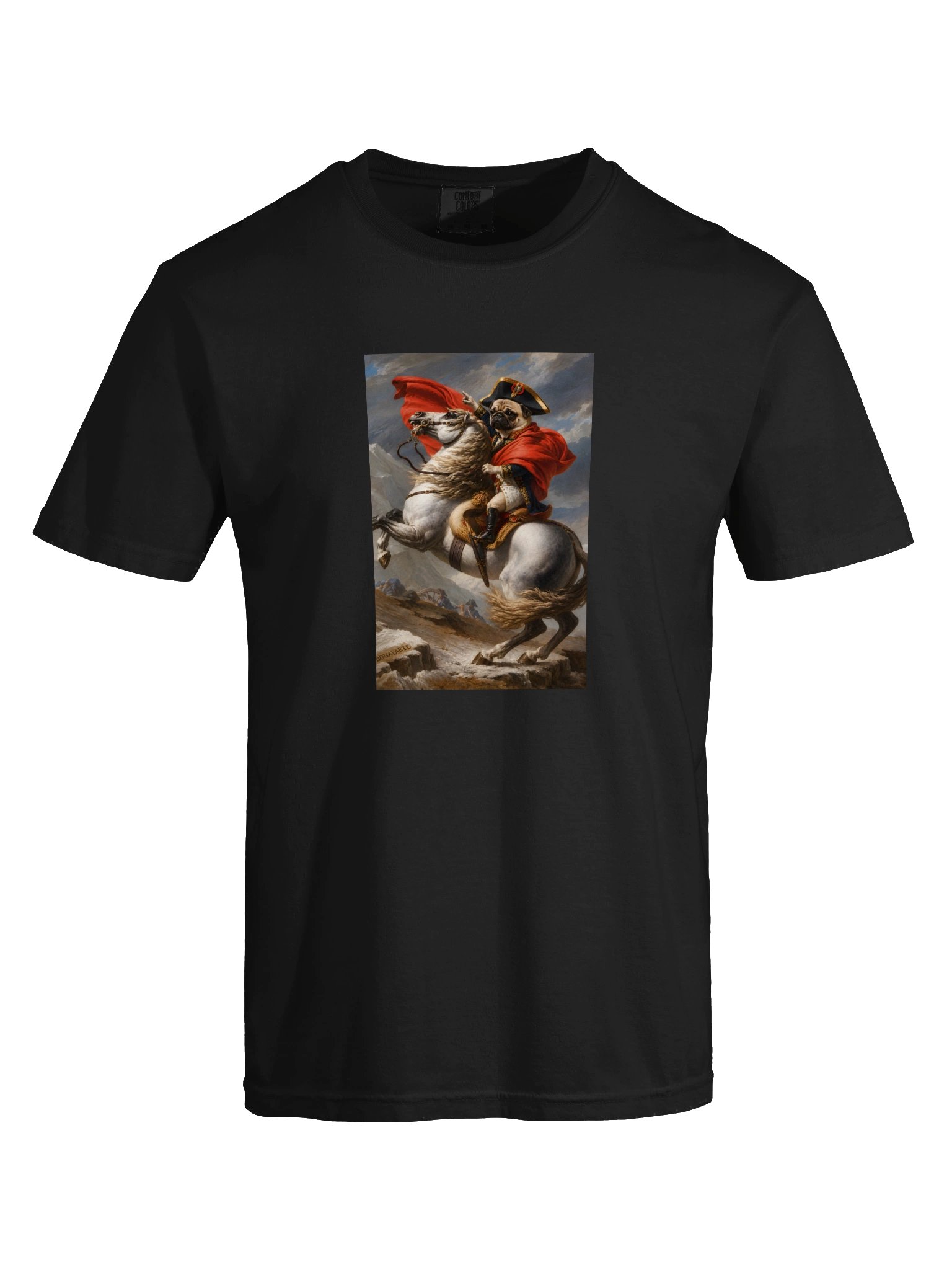 Pug Napoleon Crossing the Alps T-Shirt product image (4)