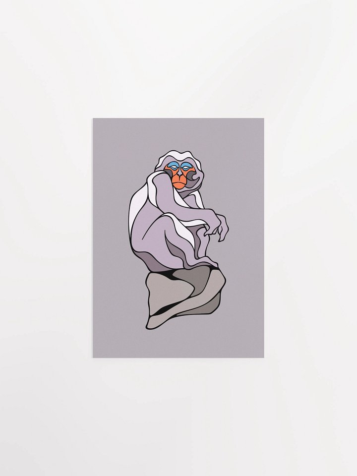 Haughty Macaque - Rectangle Matte Paper Poster product image (1)
