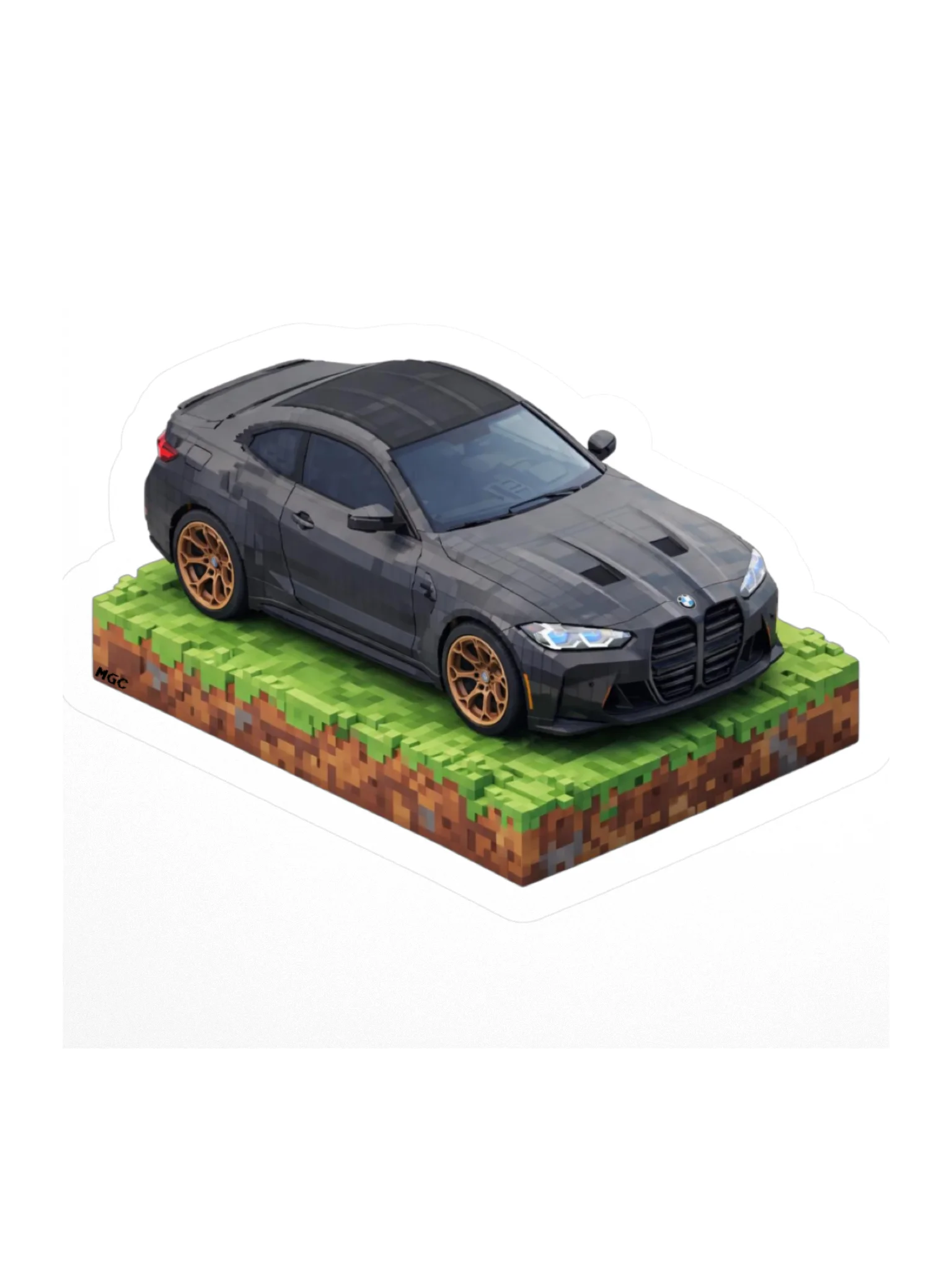 Black BMW M4 Sticker (Pixel, Retro, Minecraft) product image (3)