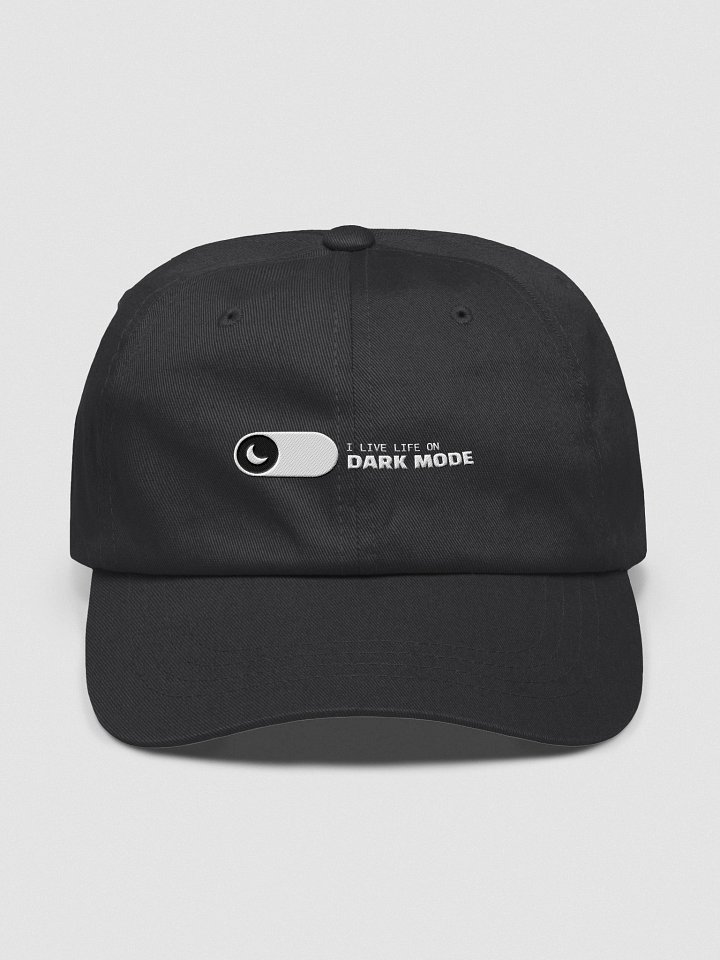 "I Live Life on Dark Mode" Cap – Built for Code After Hours product image (1)