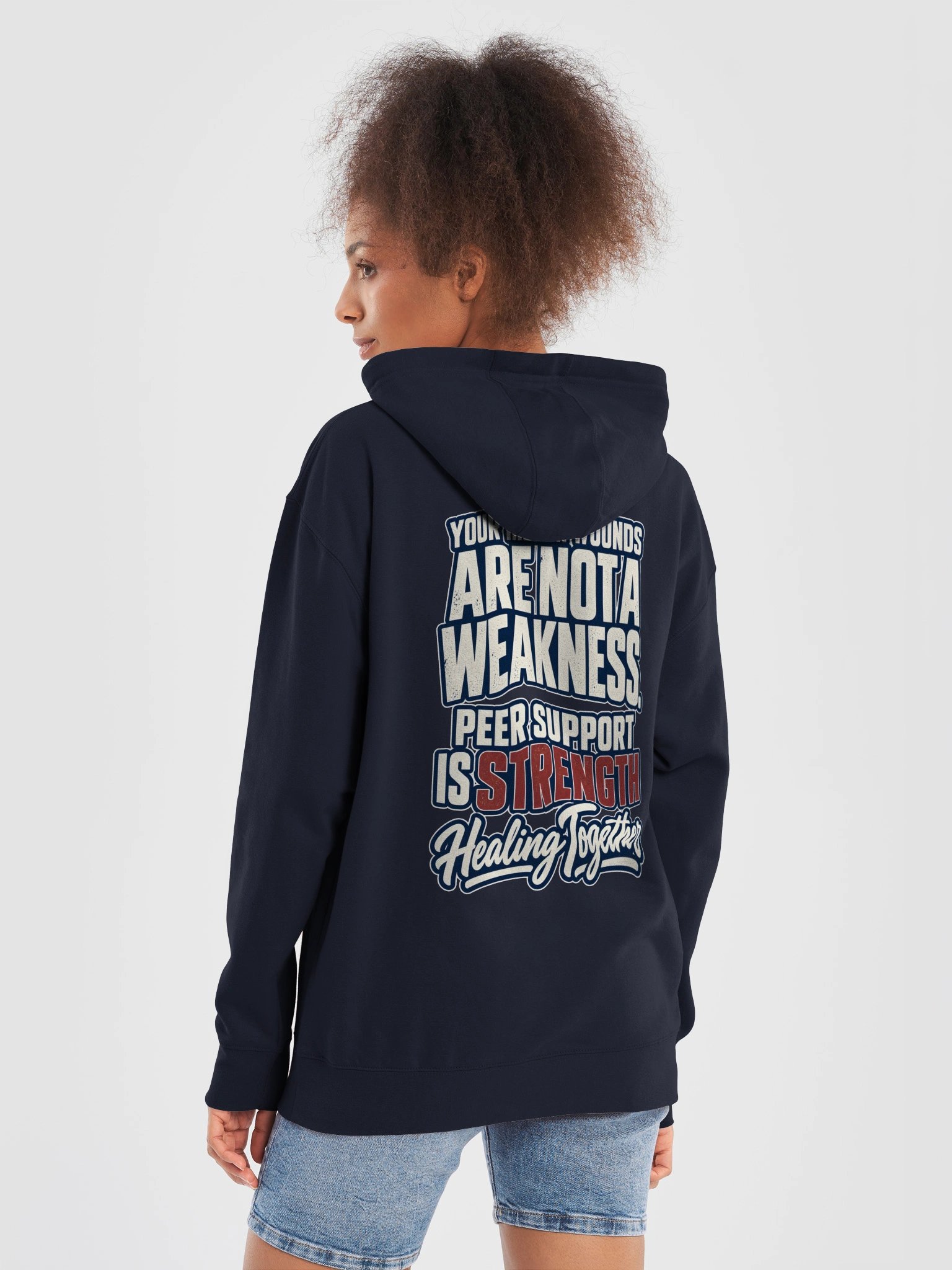 Unisex Peer Support is Strength Hoodie product image (6)