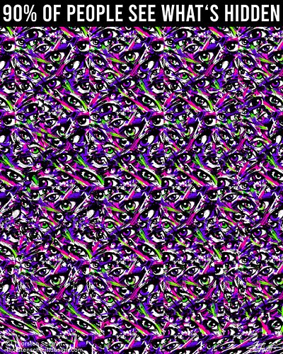 Which animal is hidden in this image ? Unfocus to see.