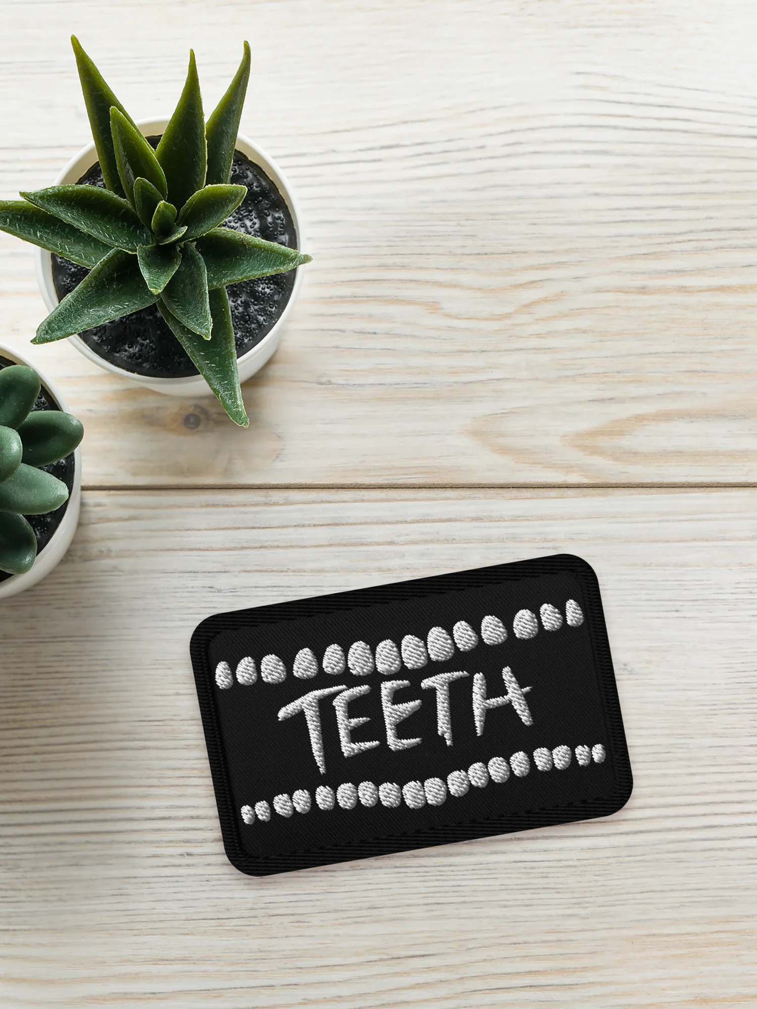 TEETH 3 inch embroidered patch product image (1)