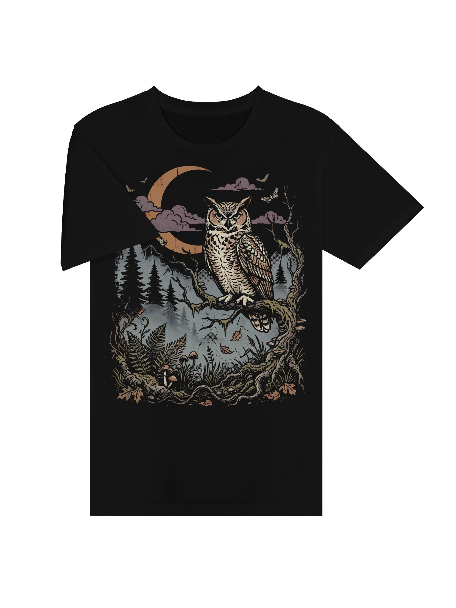 Moonlit Owl – Mystical Forest T-Shirt 🦉🌙🌲 product image (18)