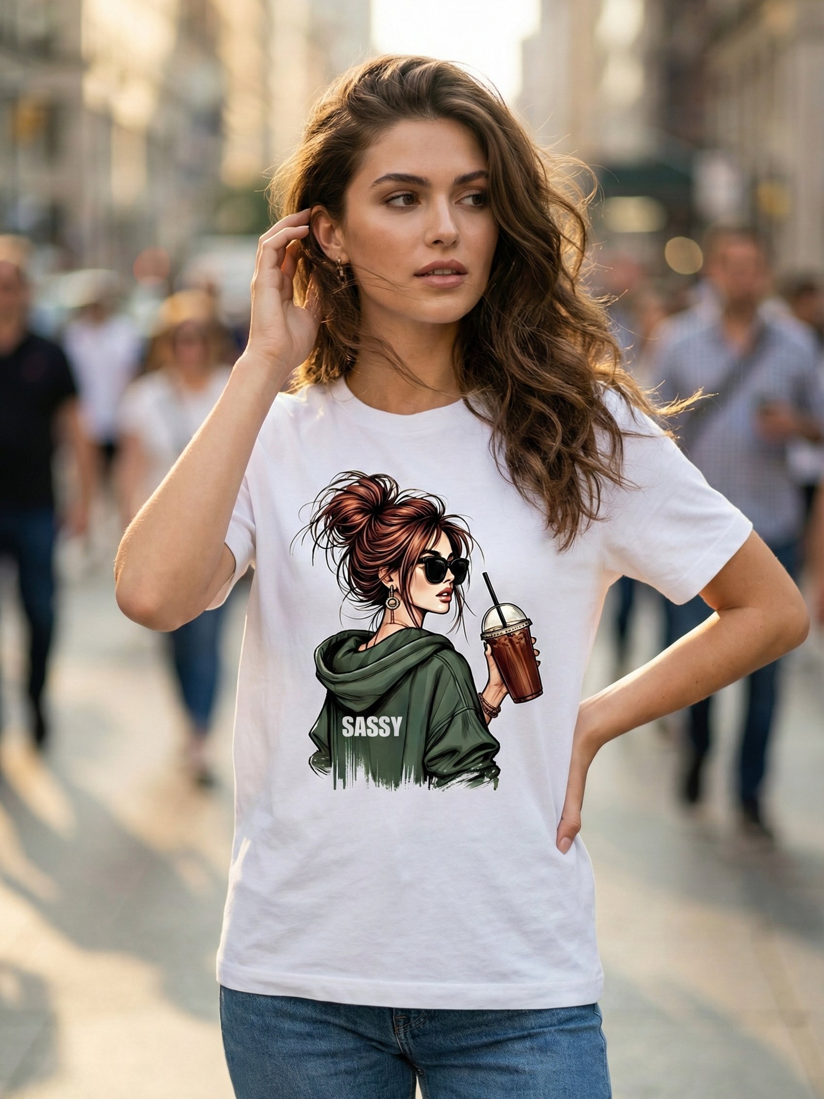 Sassy Energy – Women’s Premium Graphic T-Shirt product image (3)