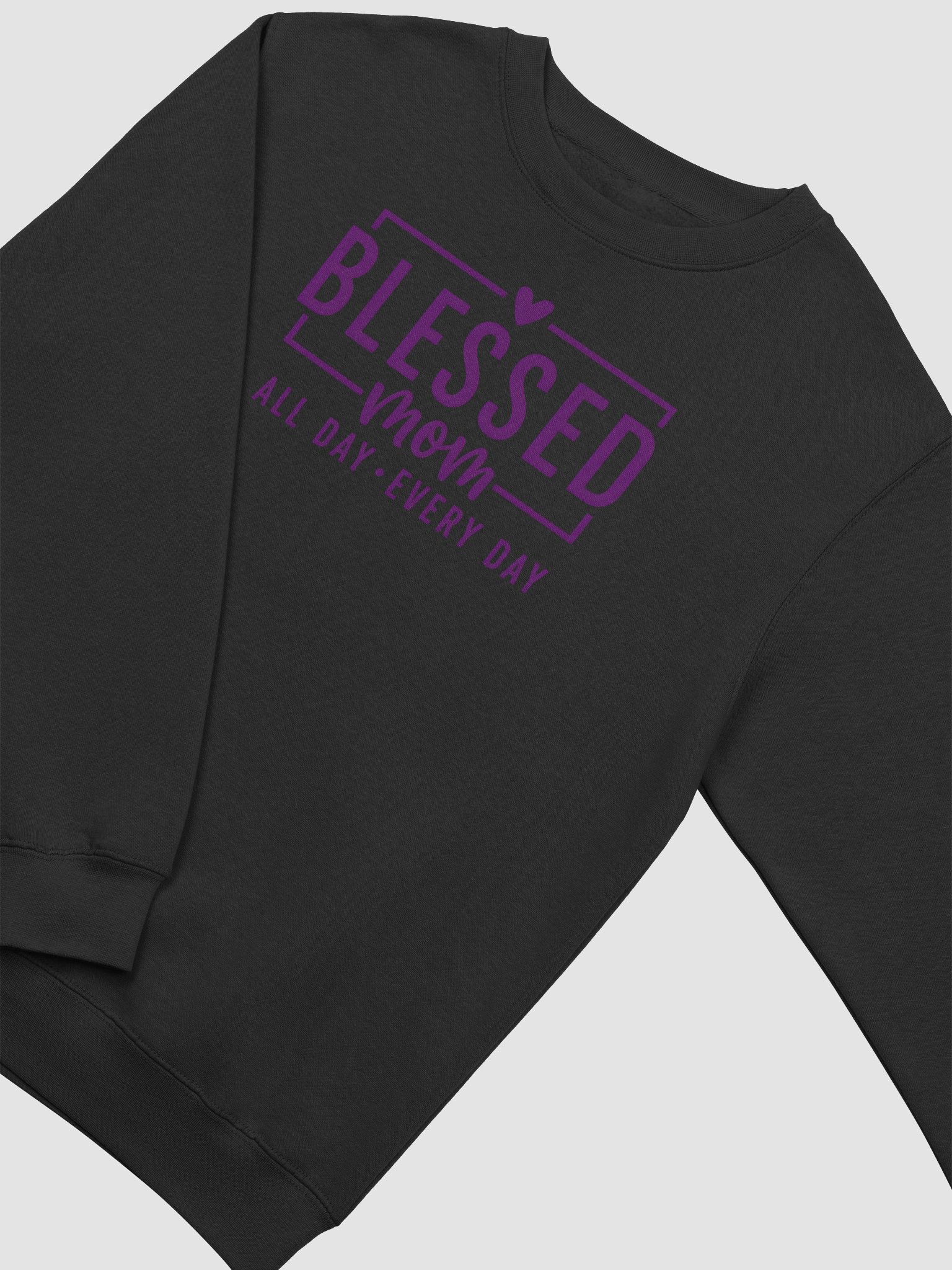 Blessed Mom Sweatshirt | Comfy Heart Script Design for Everyday Moms product image (3)