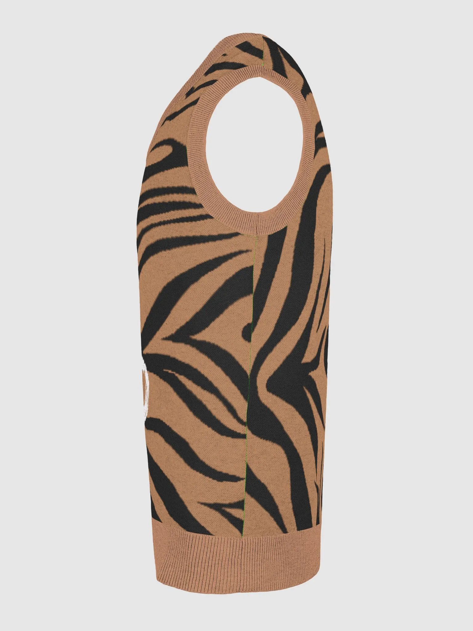 Tiger Stripes Be Wild Knit V-Neck Sweater Vest product image (6)