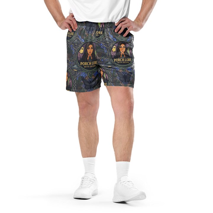PORCH LORE DEVAN PERIWINKLE MOTH UNISEX SHORTS product image (1)