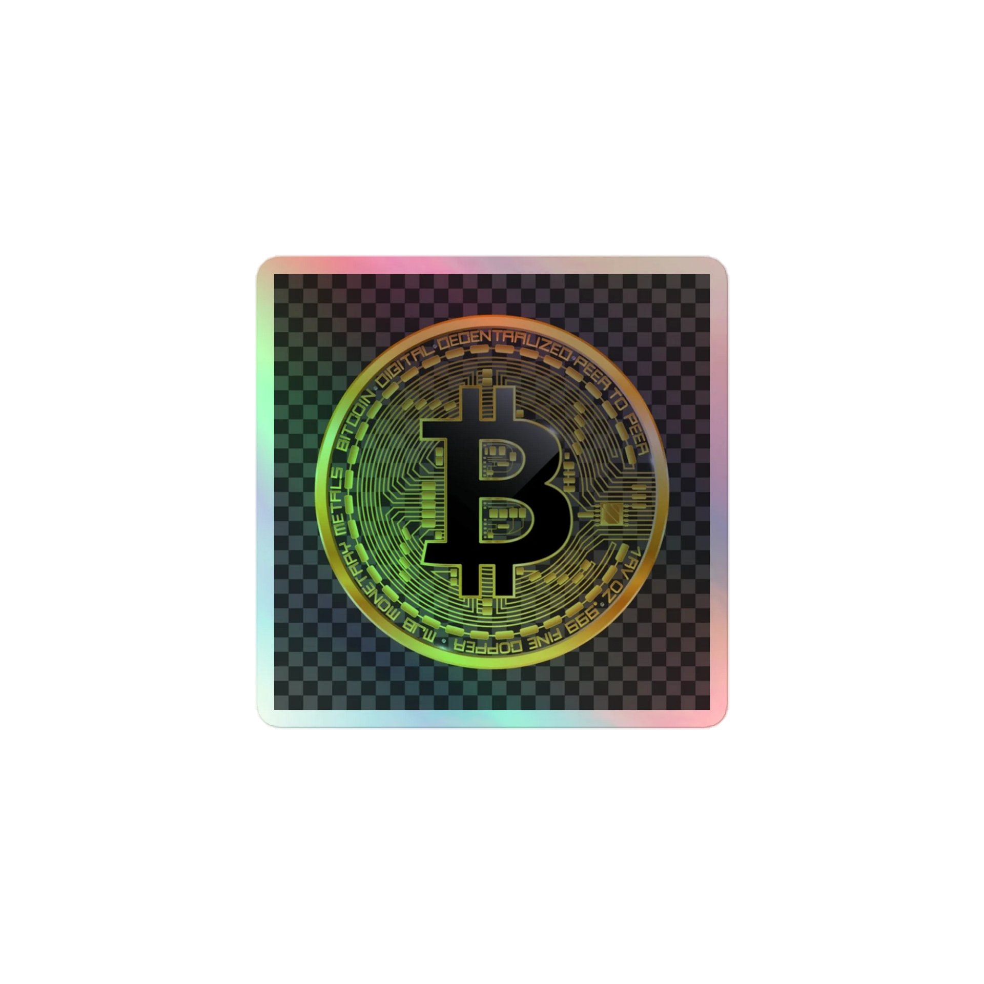 Holographic Bitcoin Coin Sticker product image (1)