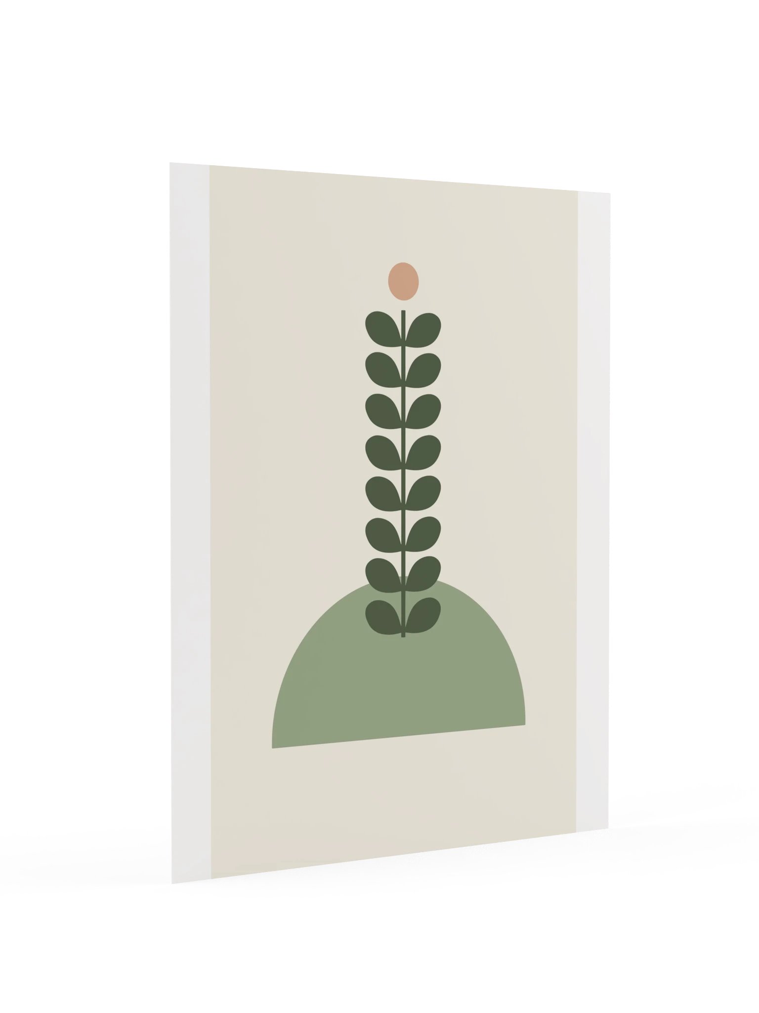 Minimalist Plant Stem Print | Sage Bathroom Wall Art product image (4)